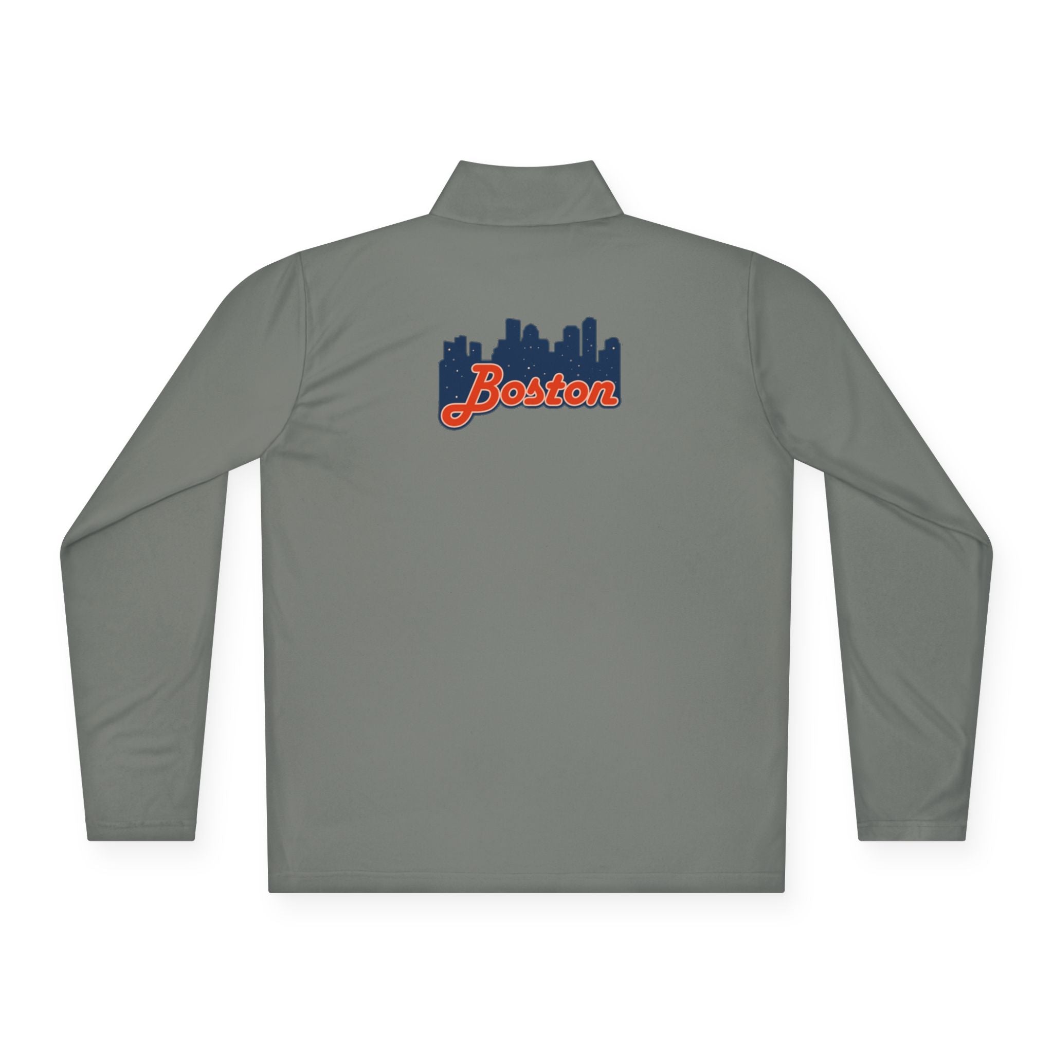 Quarter-Zip Pullover — Boston Skyline Script Logo