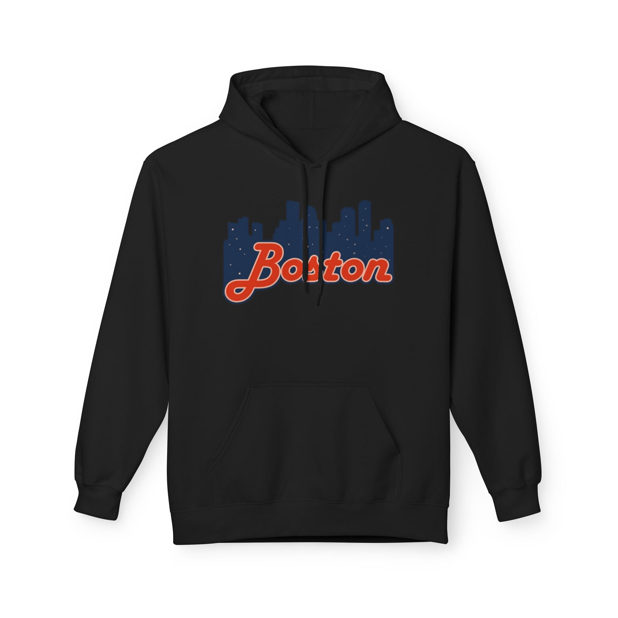 Boston Skyline Hoodie – Retro Script City Sweatshirt