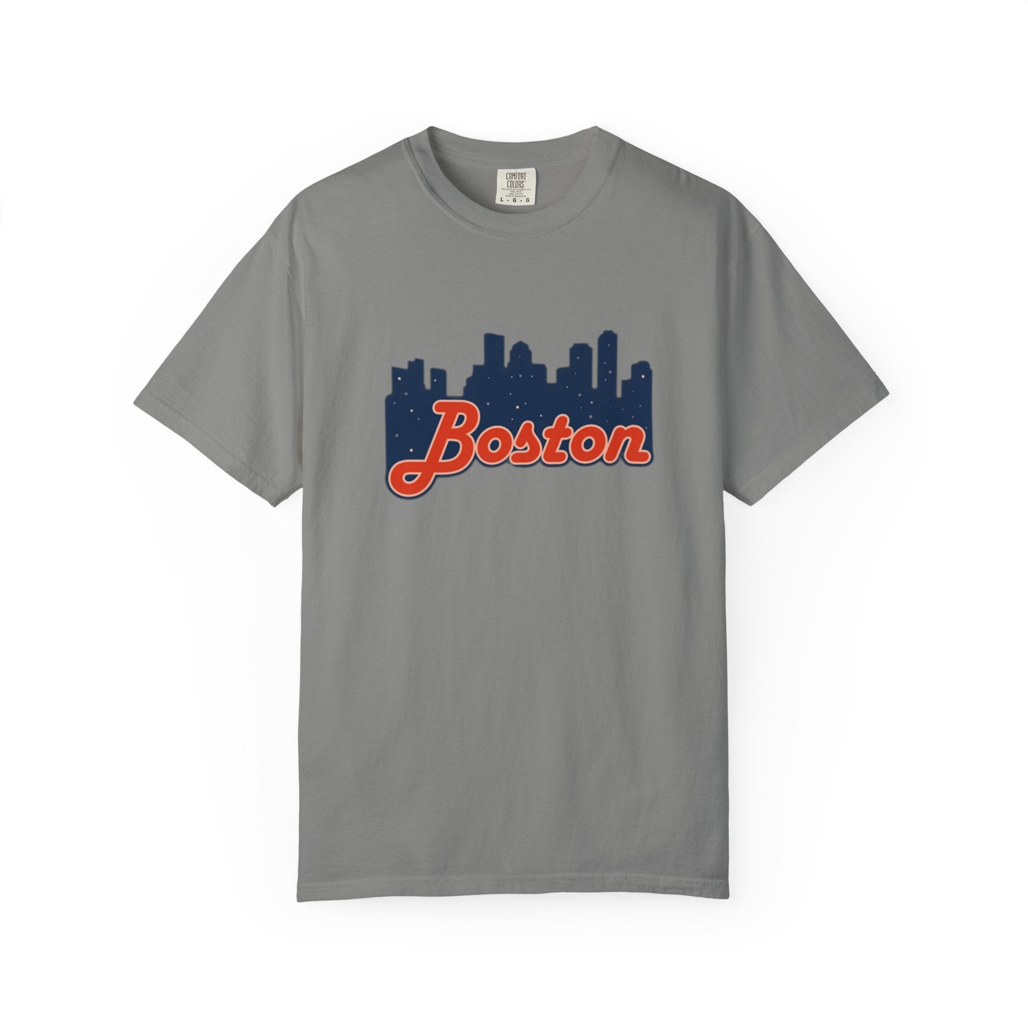 Boston Skyline T-Shirt — Retro Script City Tee