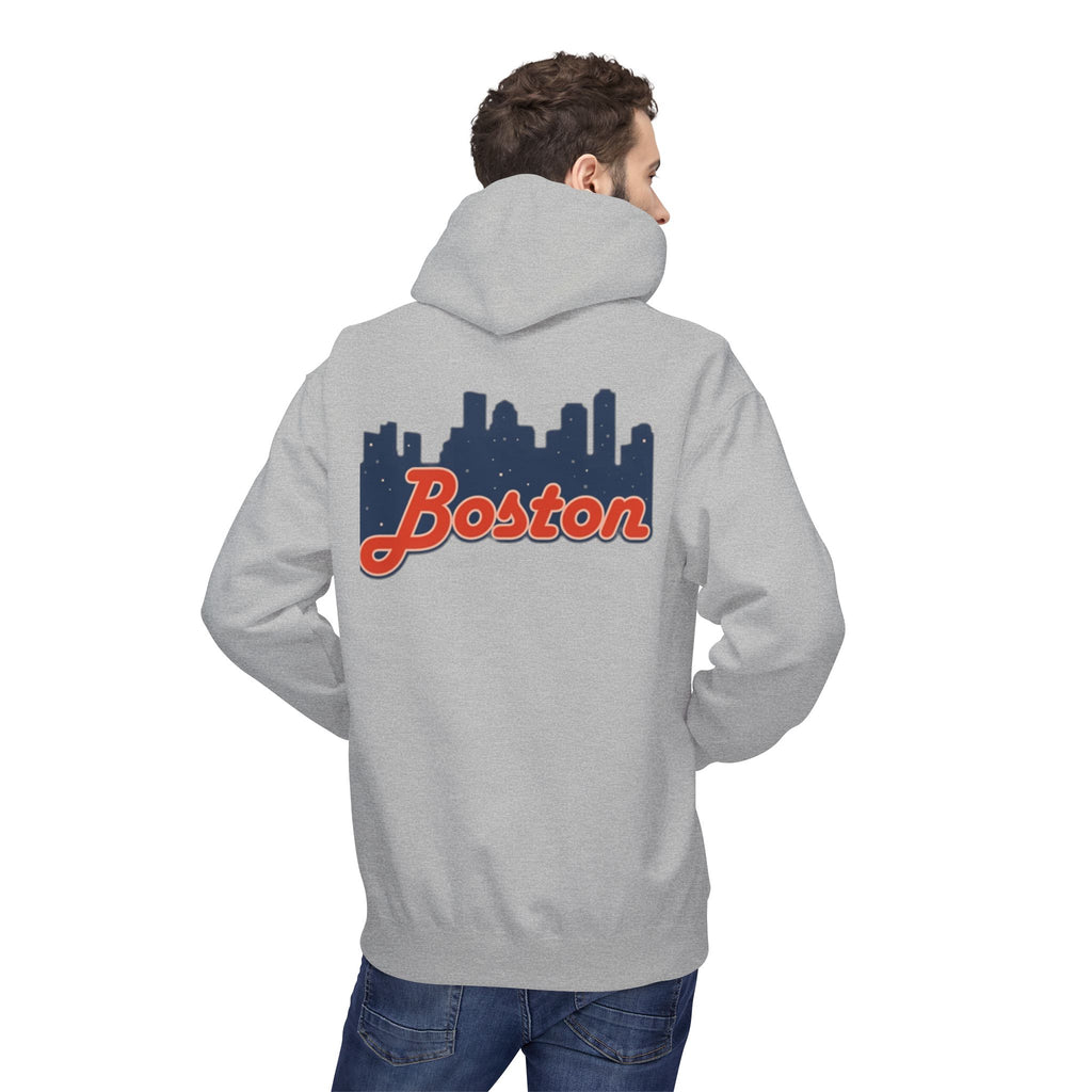 Boston Skyline Hoodie – Retro Script City Sweatshirt