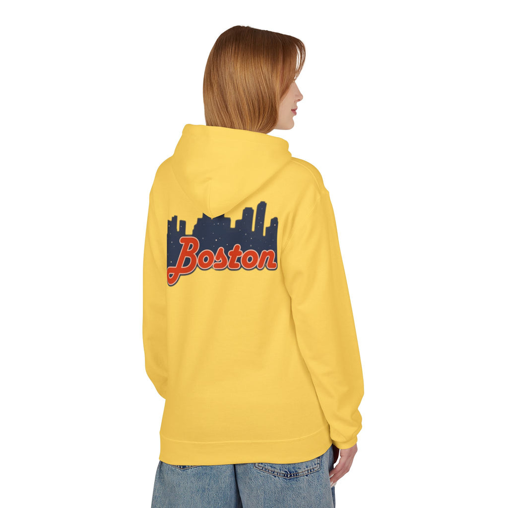Boston Skyline Hoodie – Retro Script City Sweatshirt