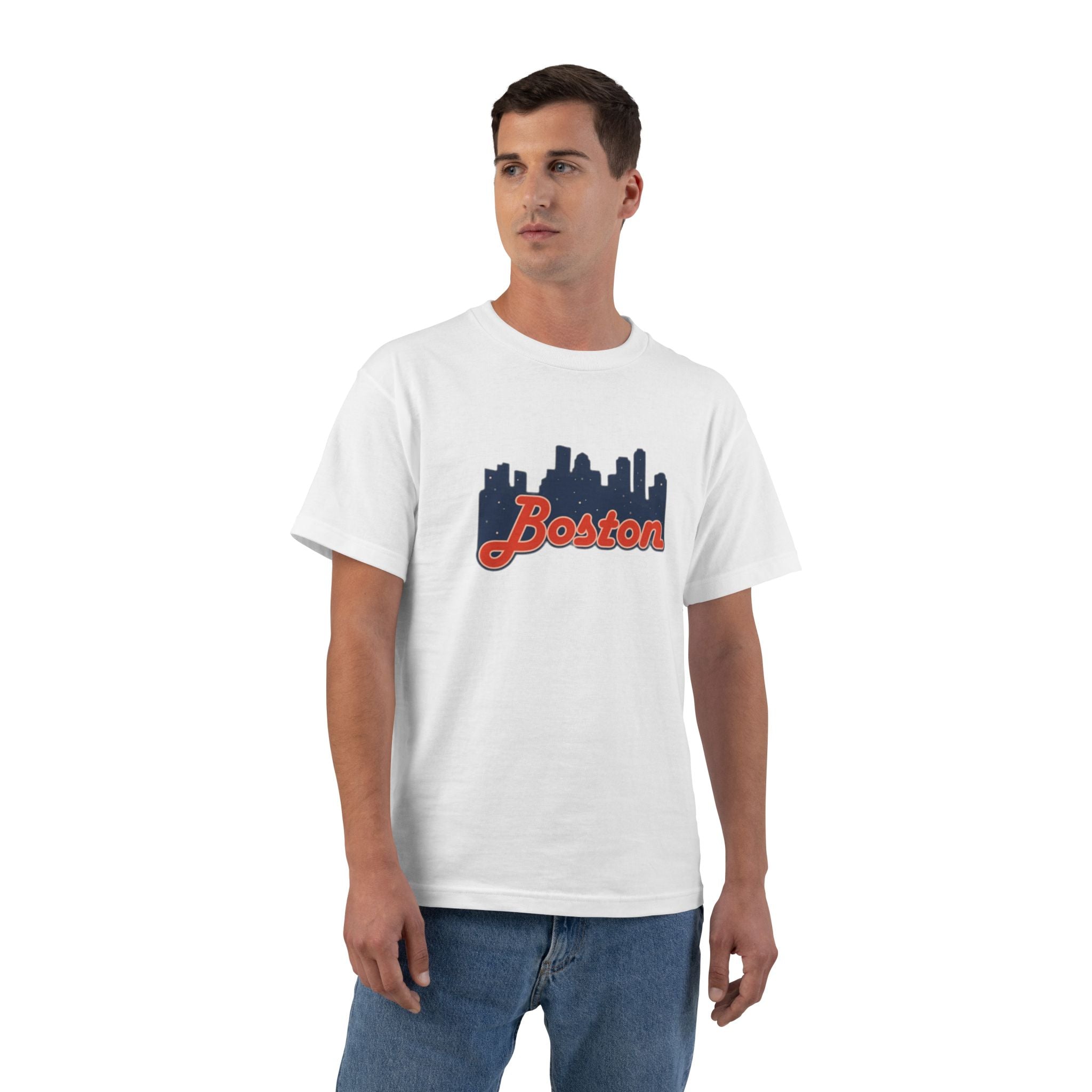 Boston Skyline Script T-Shirt