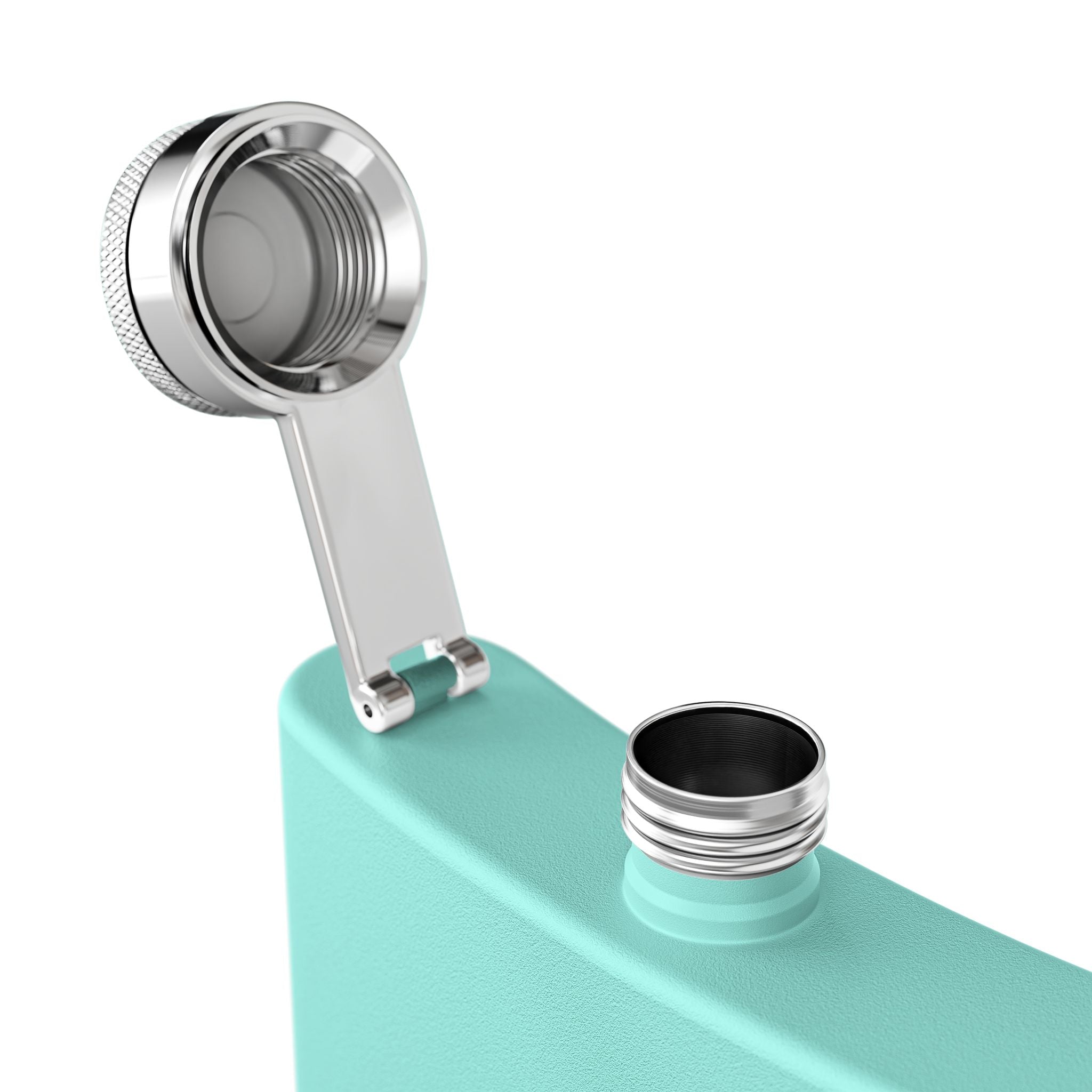 Boston Skyline Stainless Steel Flask — 6oz Travel Hip Flask