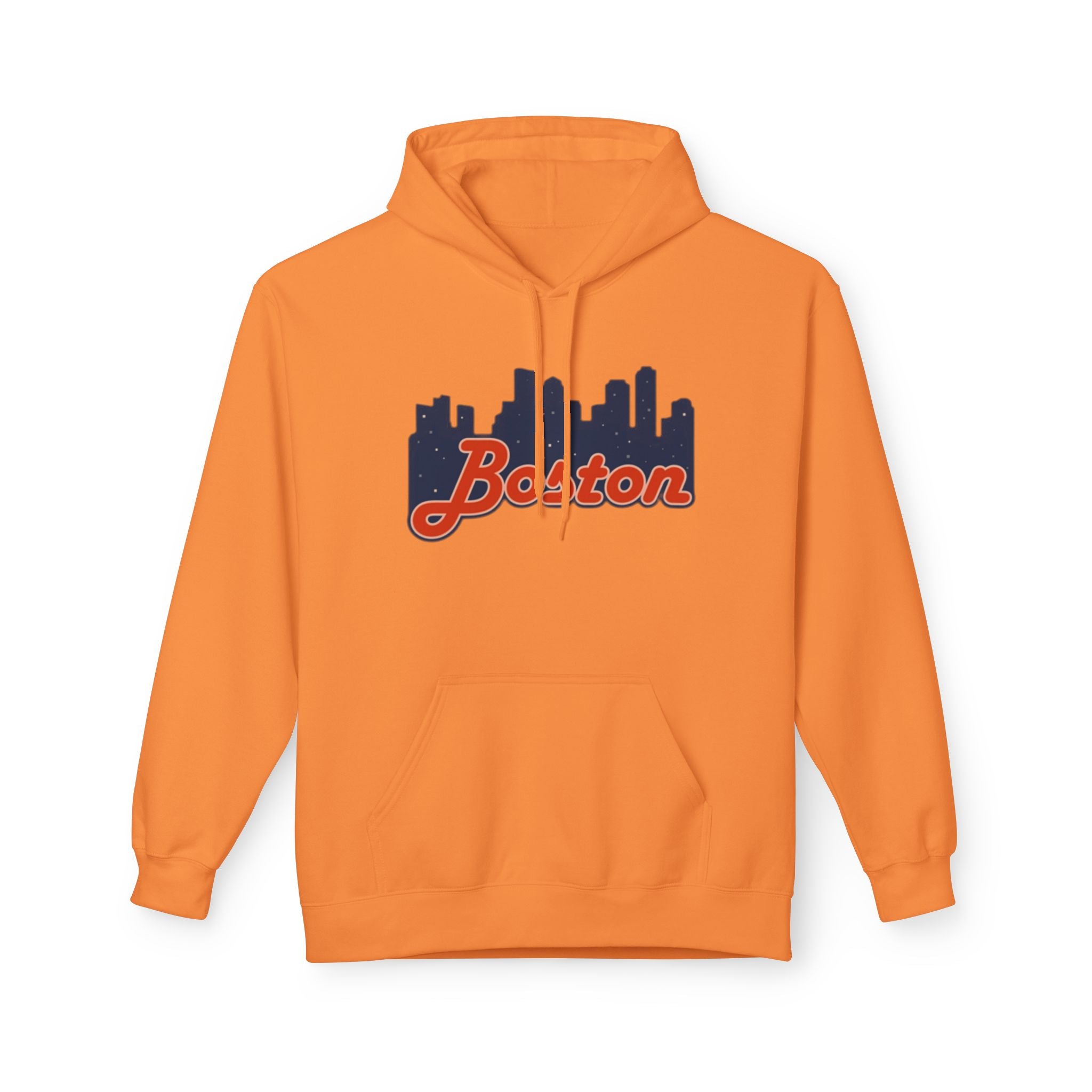Boston Skyline Hoodie — Retro Script City Skyline Pullover