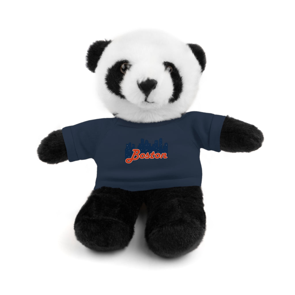 Boston Skyline Teddy Bear with 'Boston' Tee — Plush Souvenir Gift