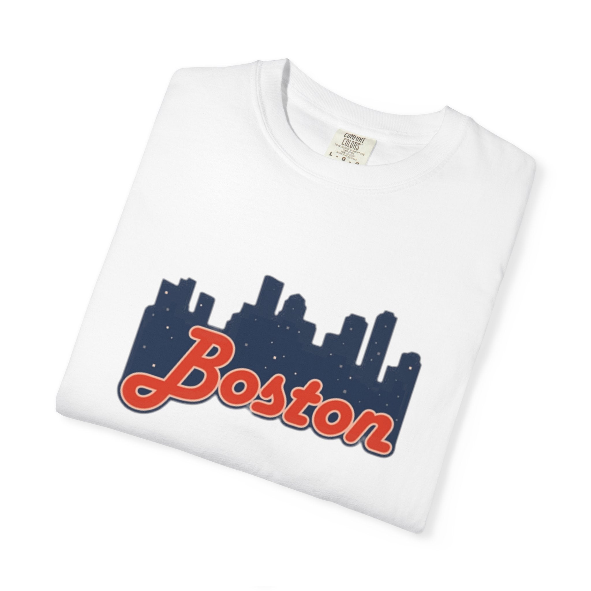 Boston Skyline T-Shirt — Retro Script City Tee