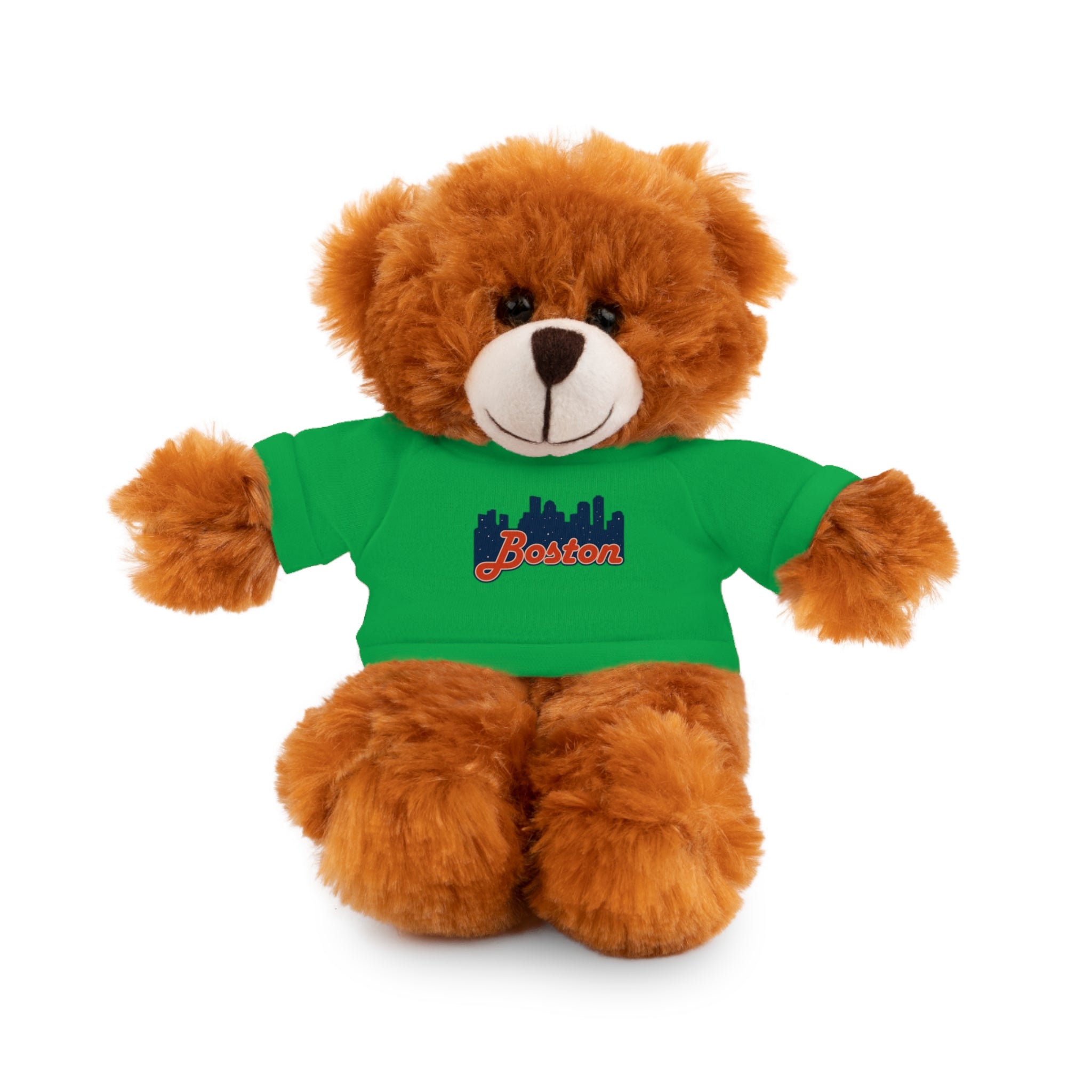 Boston Skyline Teddy Bear with 'Boston' Tee — Plush Souvenir Gift
