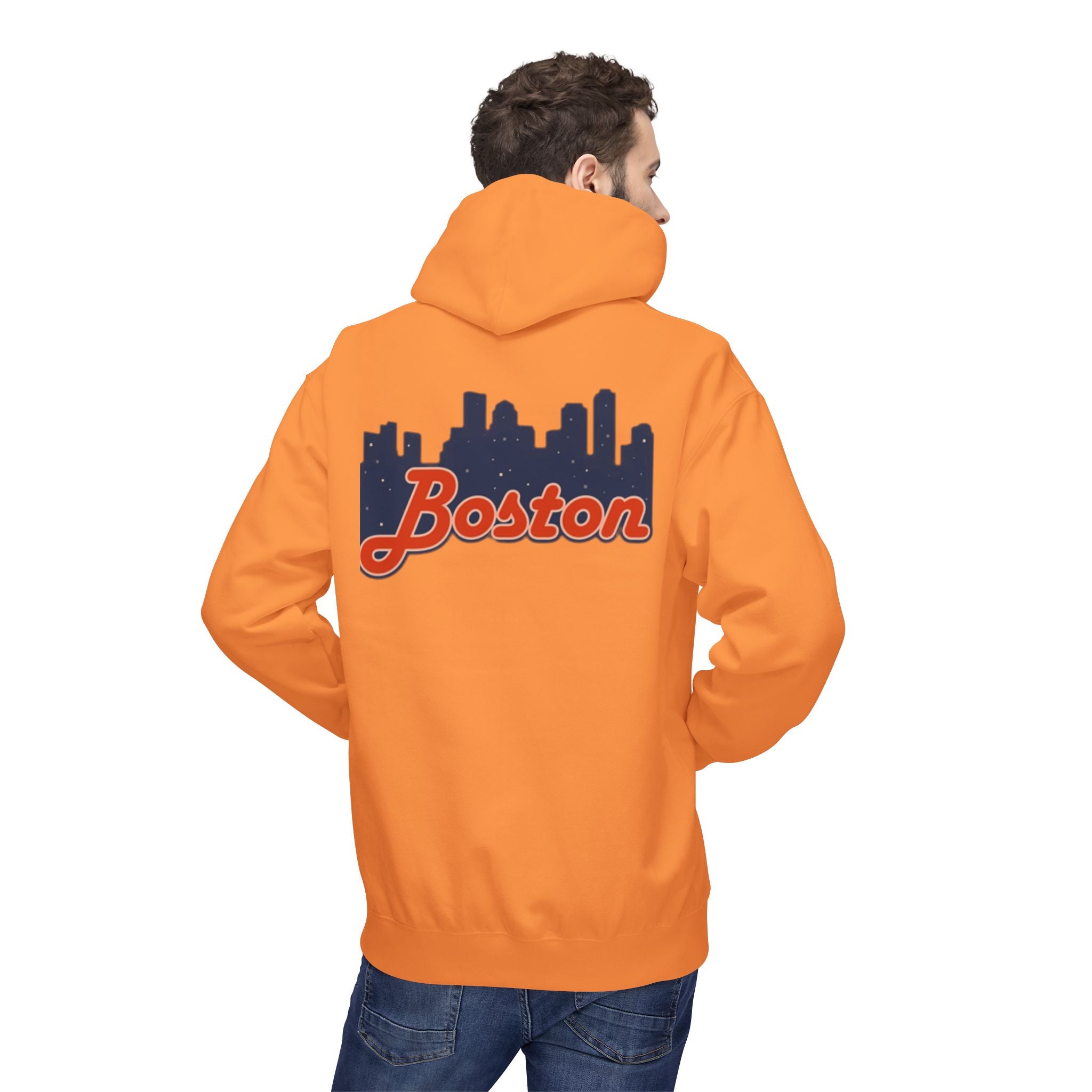 Boston Skyline Hoodie – Retro Script City Sweatshirt