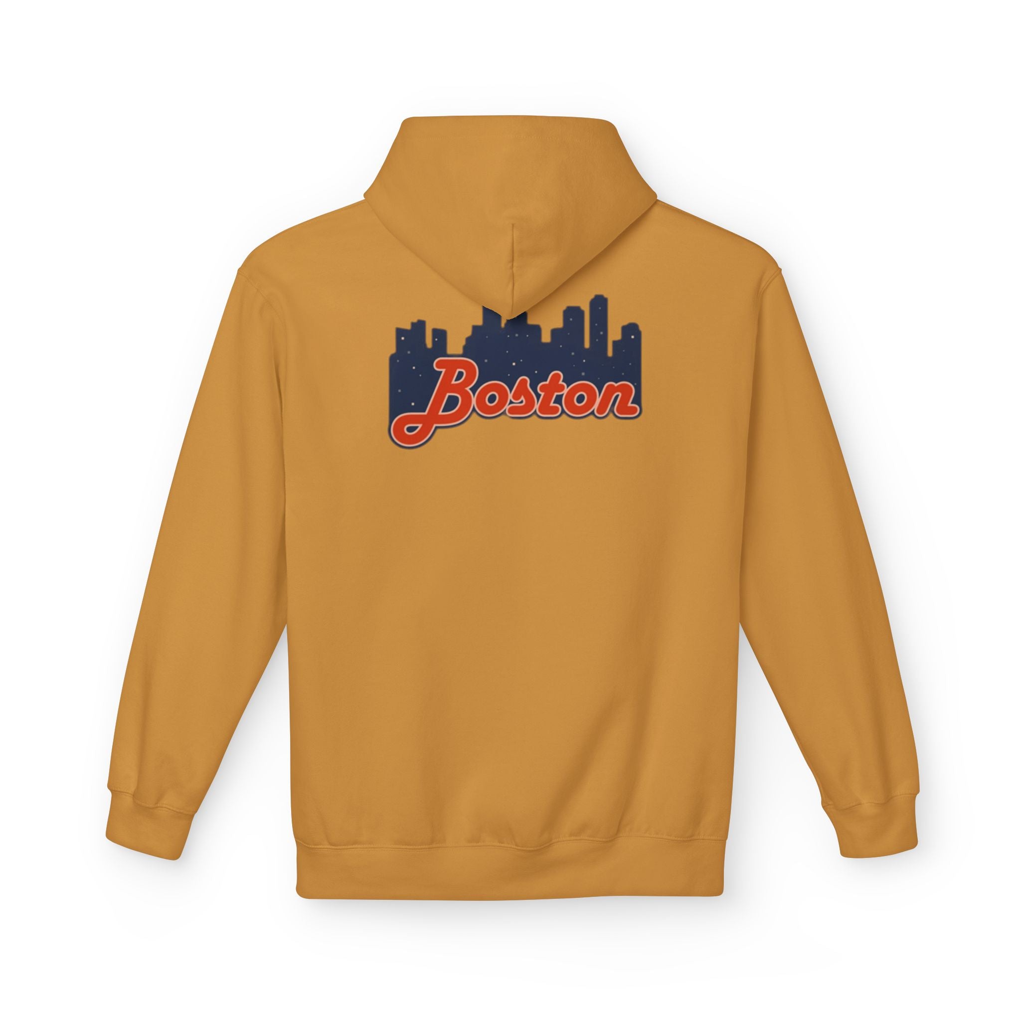Boston Skyline Hoodie — Retro Script City Skyline Pullover