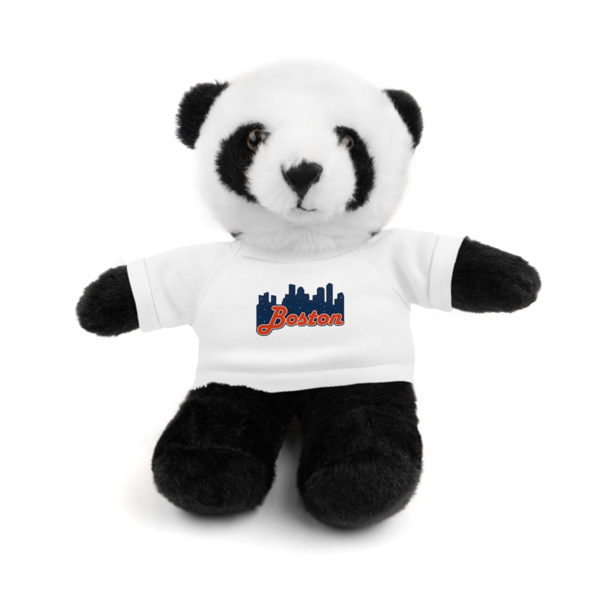 Boston Skyline Teddy Bear with 'Boston' Tee — Plush Souvenir Gift