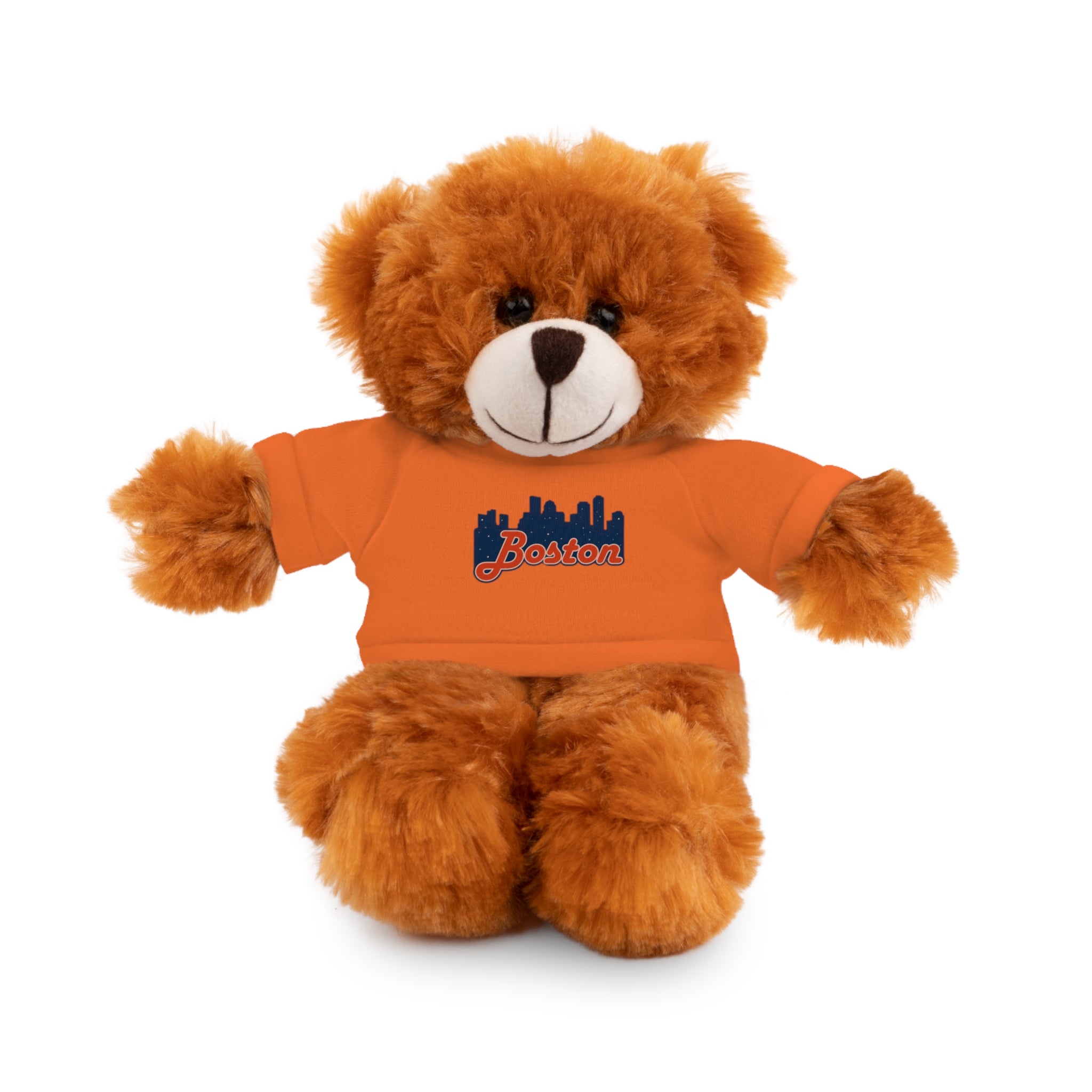 Boston Skyline Teddy Bear with 'Boston' Tee — Plush Souvenir Gift