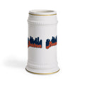 Boston Skyline Stein Mug — Retro Script Cityscape Ceramic Beer Stein