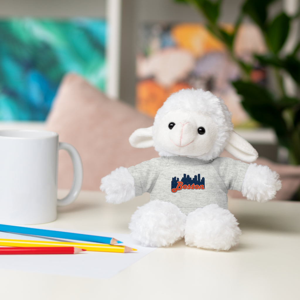 Boston Skyline Teddy Bear with 'Boston' Tee — Plush Souvenir Gift