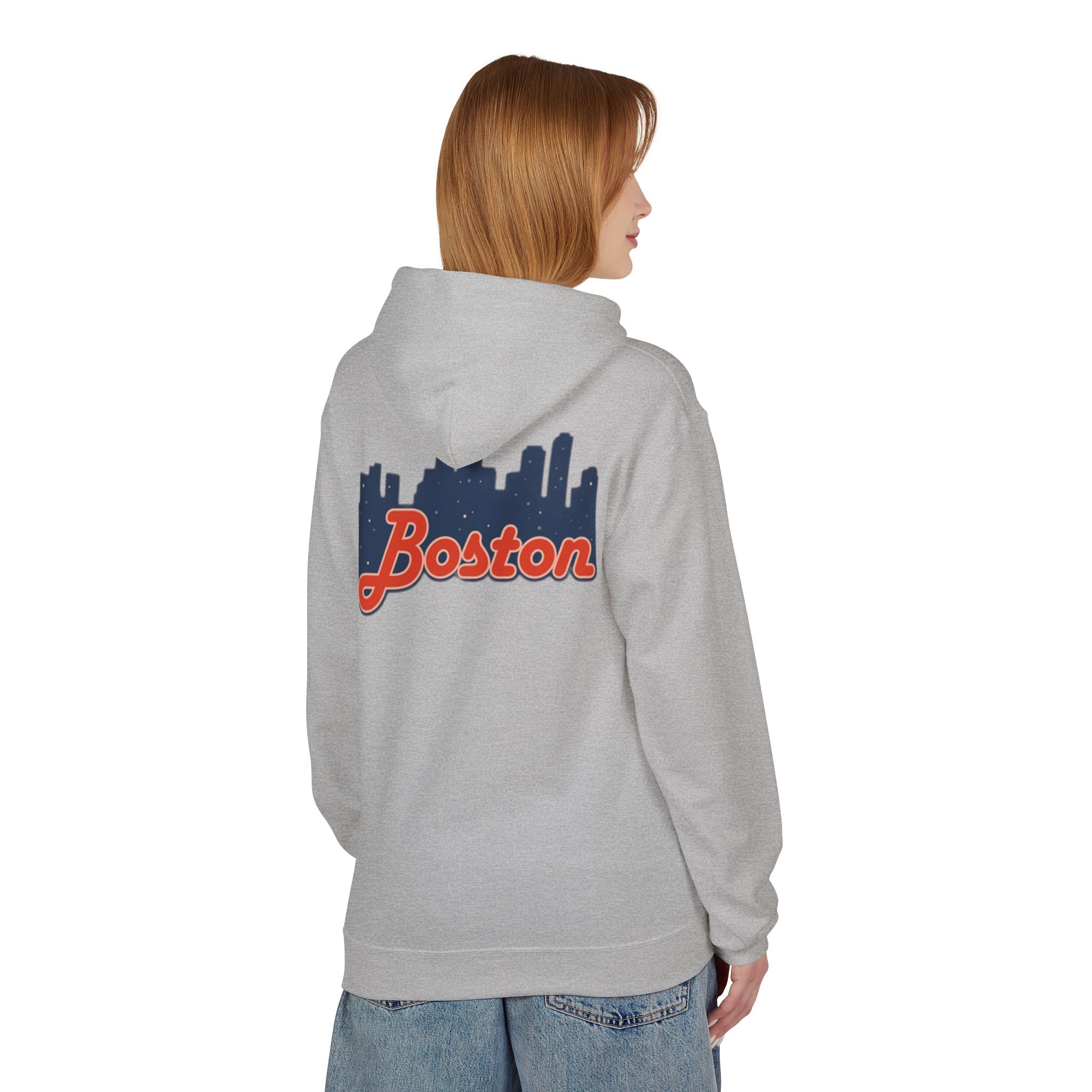 Boston Skyline Hoodie – Retro Script City Sweatshirt