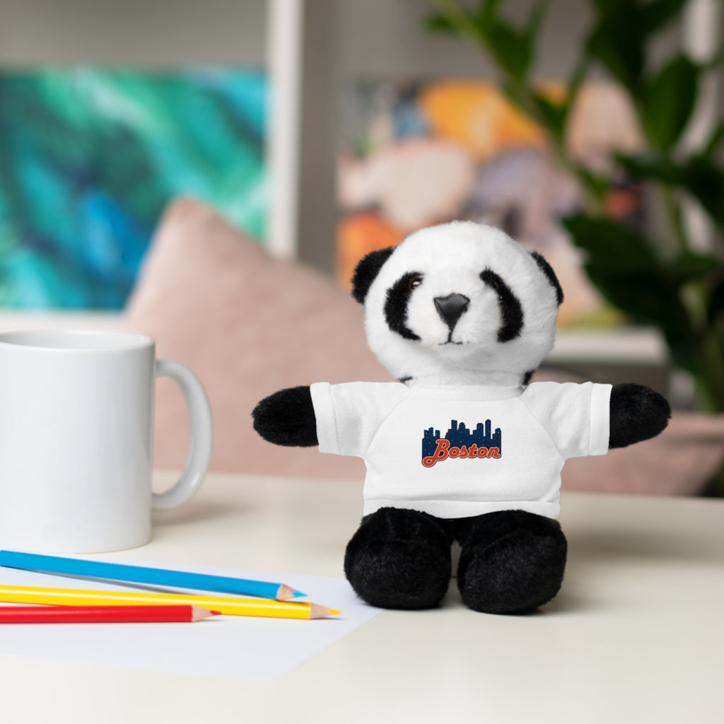 Boston Skyline Teddy Bear with 'Boston' Tee — Plush Souvenir Gift