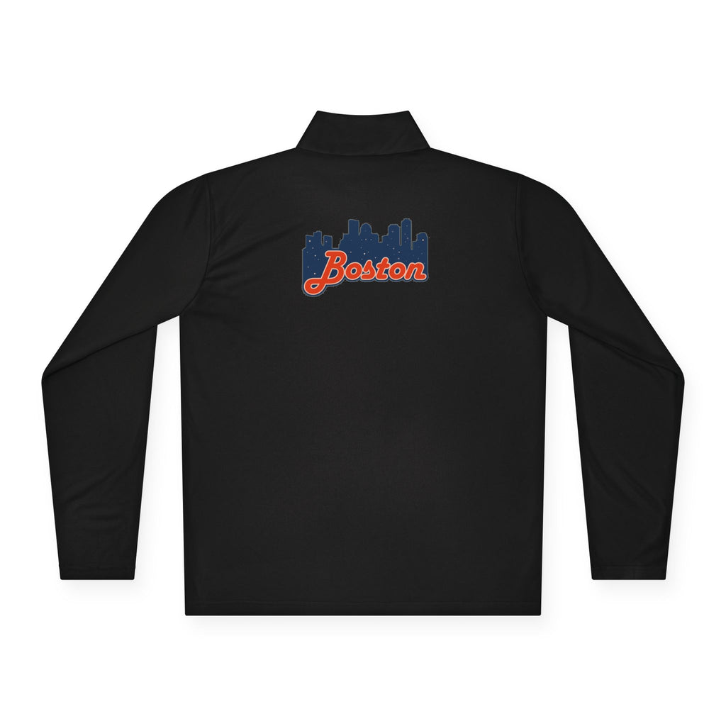 Quarter-Zip Pullover — Boston Skyline Script Logo