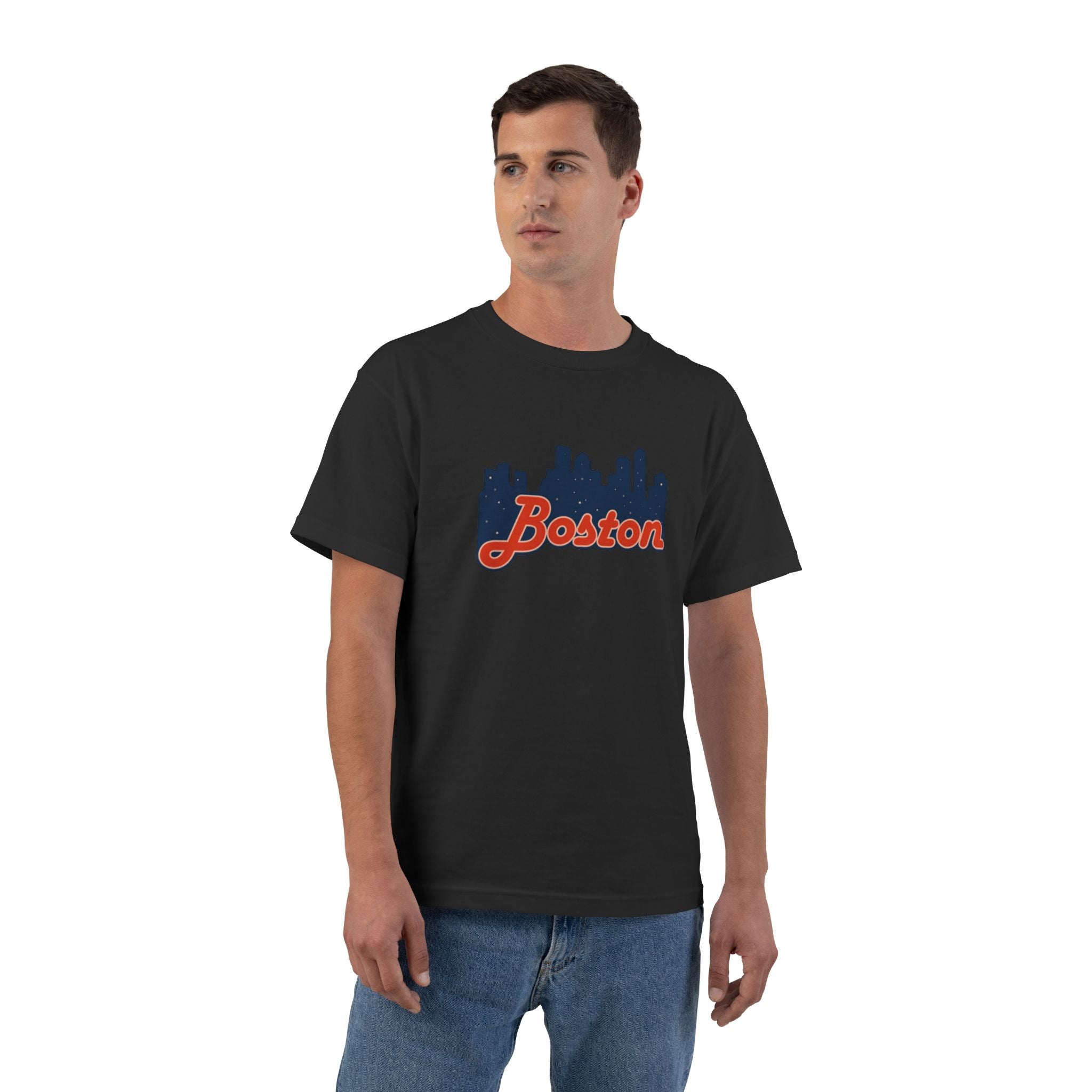Boston Skyline Script T-Shirt
