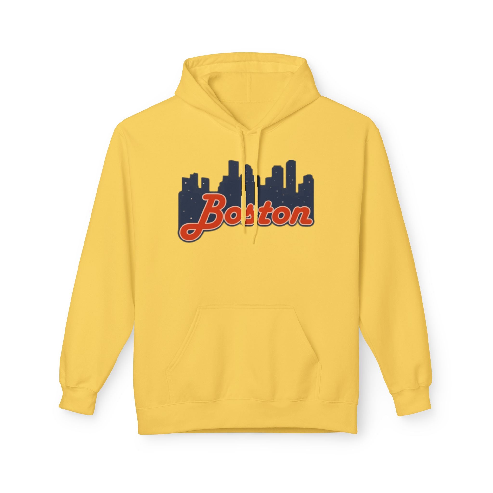 Boston Skyline Hoodie – Retro Script City Sweatshirt