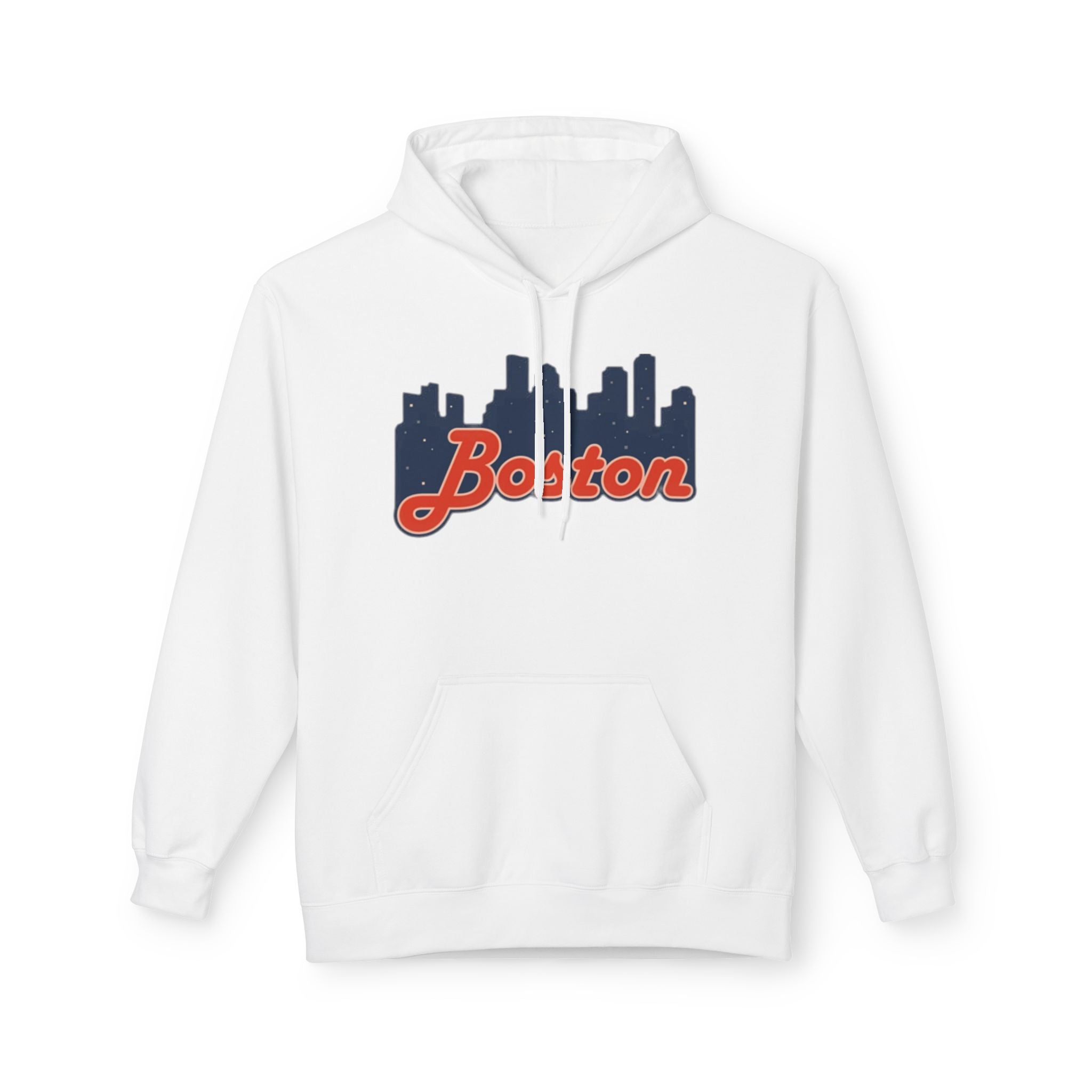 Boston Skyline Hoodie – Retro Script City Sweatshirt