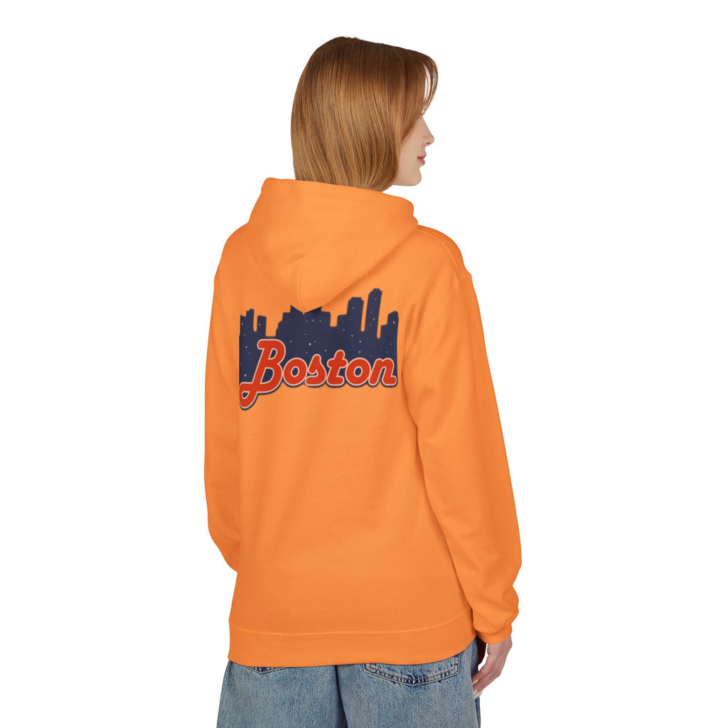 Boston Skyline Hoodie – Retro Script City Sweatshirt