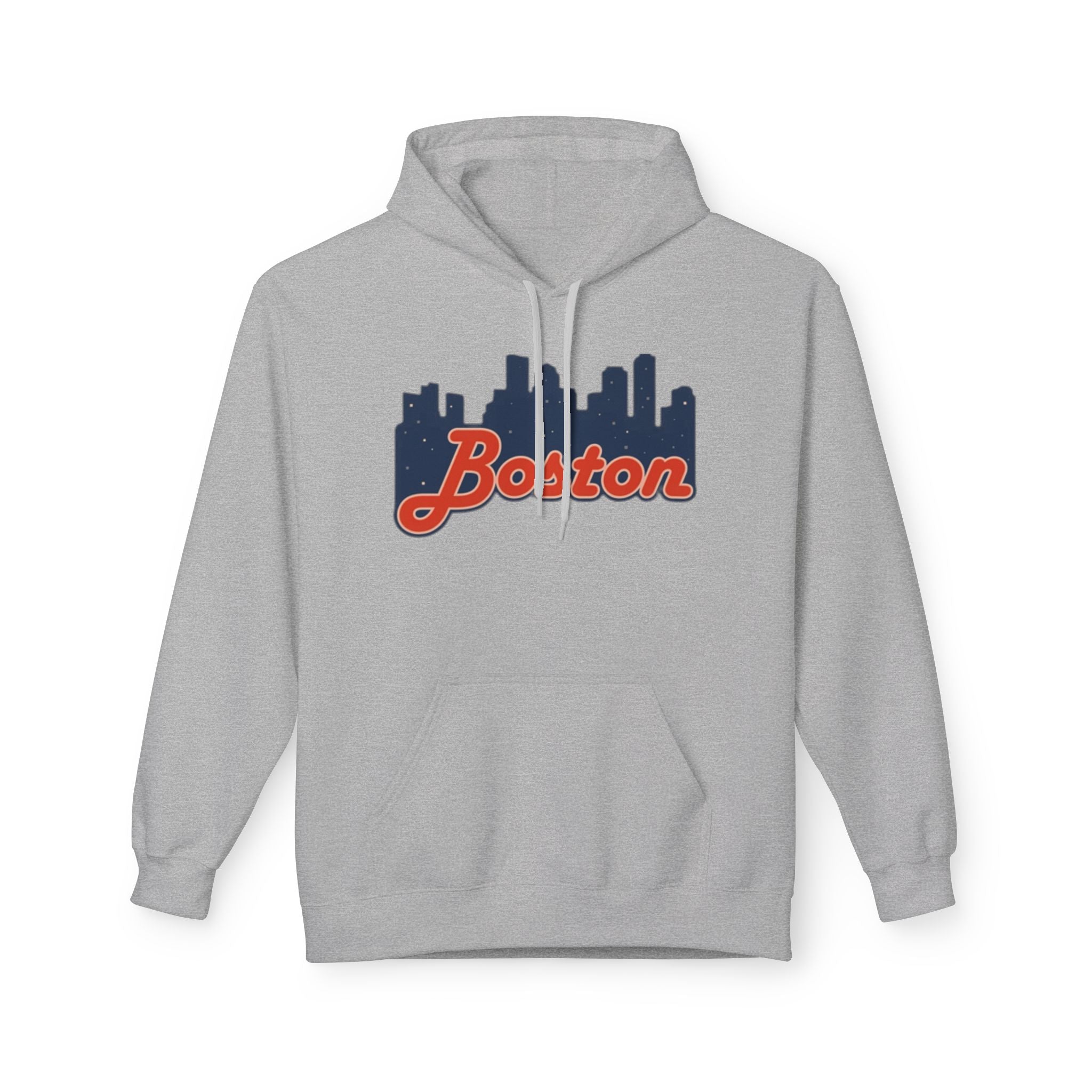 Boston Skyline Hoodie – Retro Script City Sweatshirt