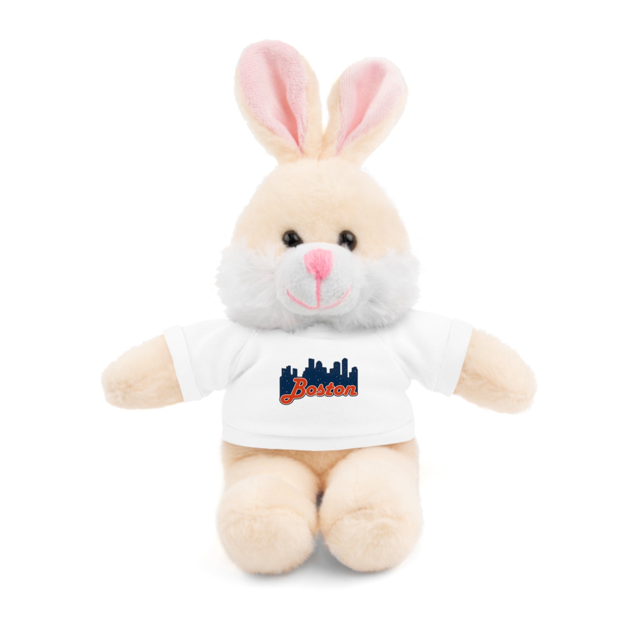Boston Skyline Teddy Bear with 'Boston' Tee — Plush Souvenir Gift