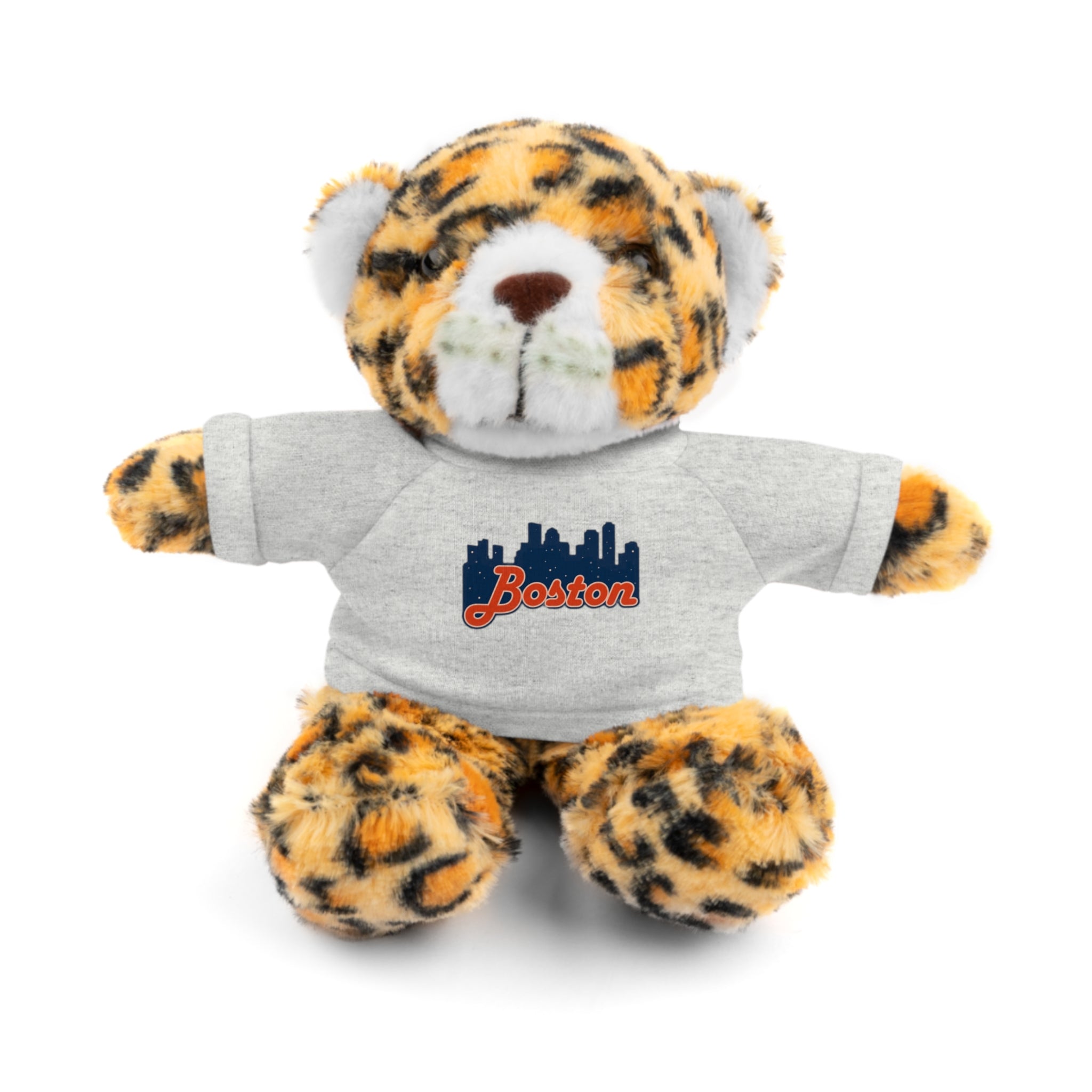 Boston Skyline Teddy Bear with 'Boston' Tee — Plush Souvenir Gift