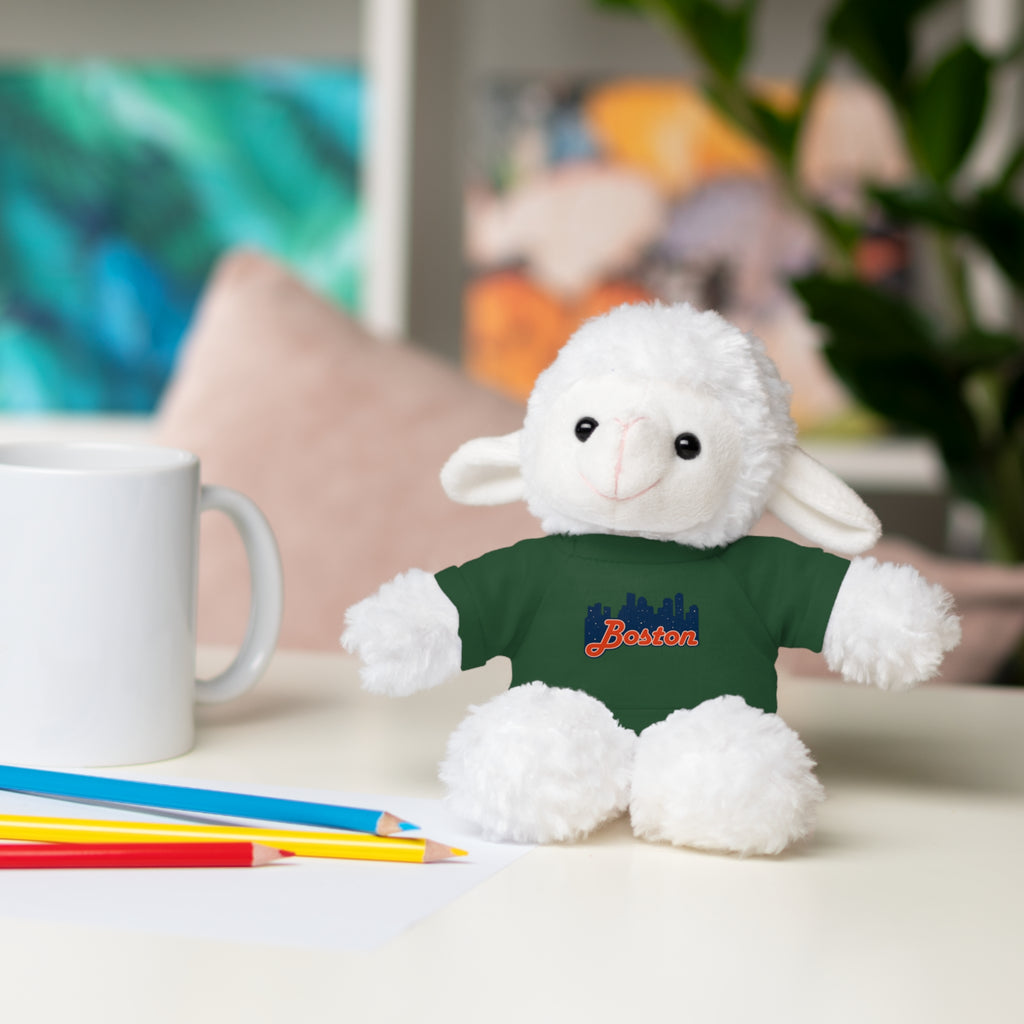 Boston Skyline Teddy Bear with 'Boston' Tee — Plush Souvenir Gift