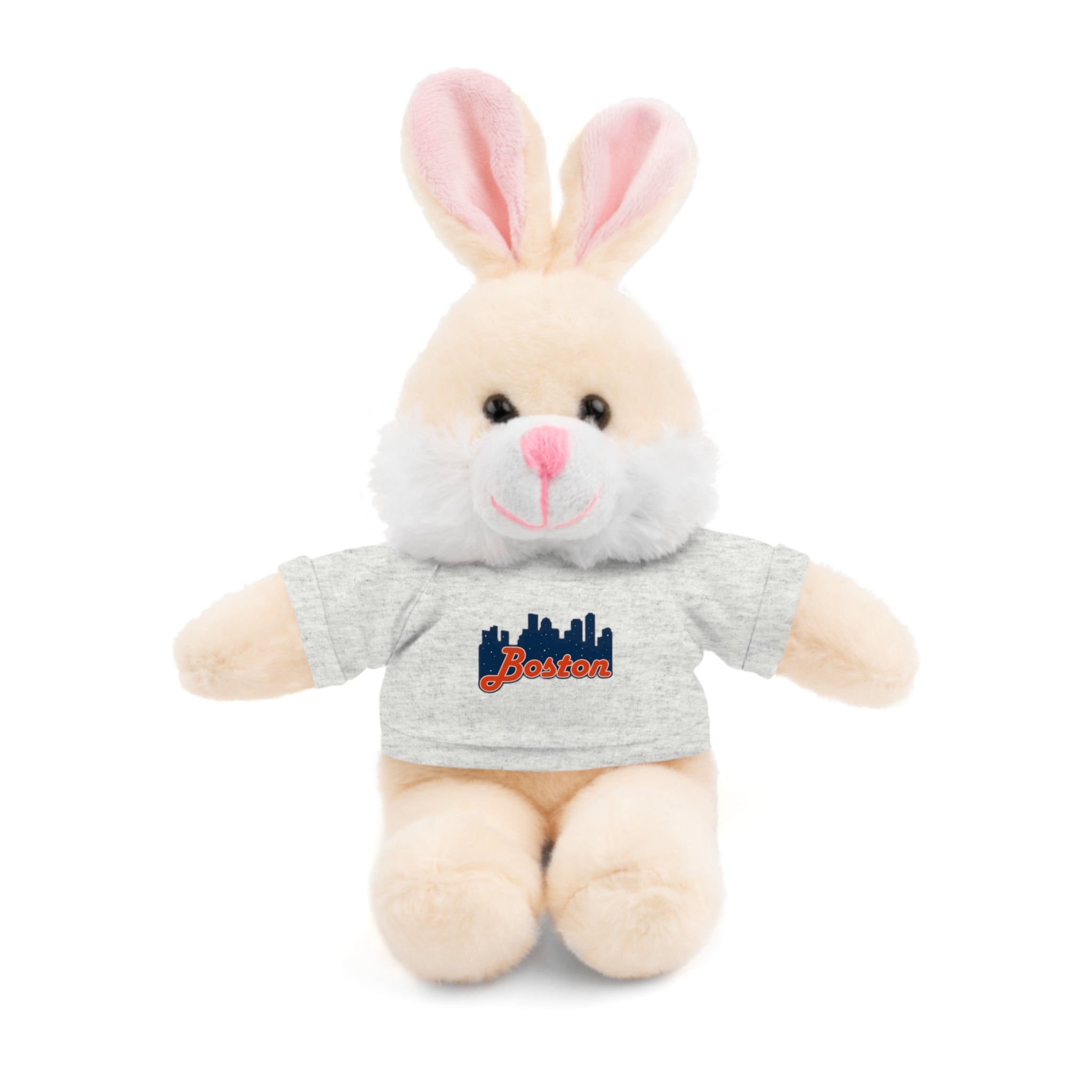 Boston Skyline Teddy Bear with 'Boston' Tee — Plush Souvenir Gift