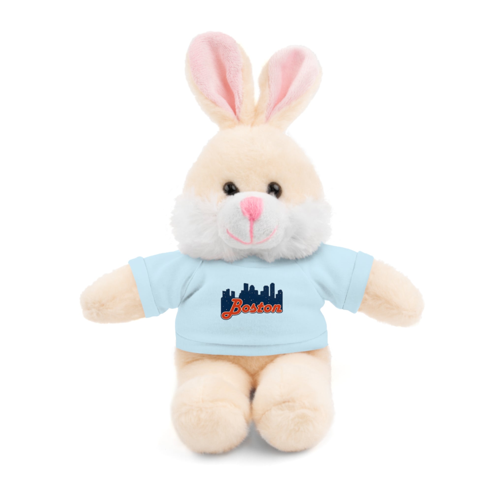 Boston Skyline Teddy Bear with 'Boston' Tee — Plush Souvenir Gift