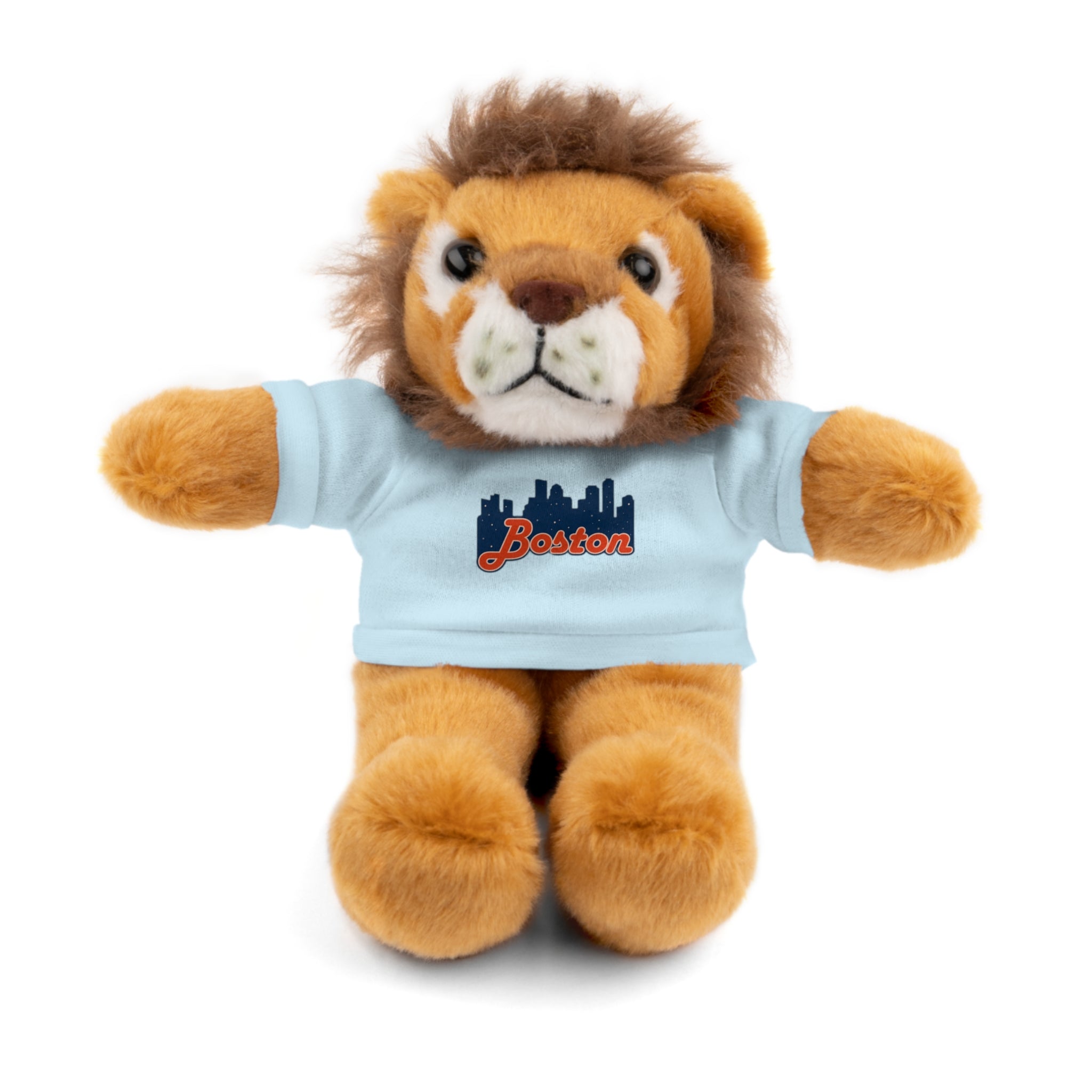 Boston Skyline Teddy Bear with 'Boston' Tee — Plush Souvenir Gift