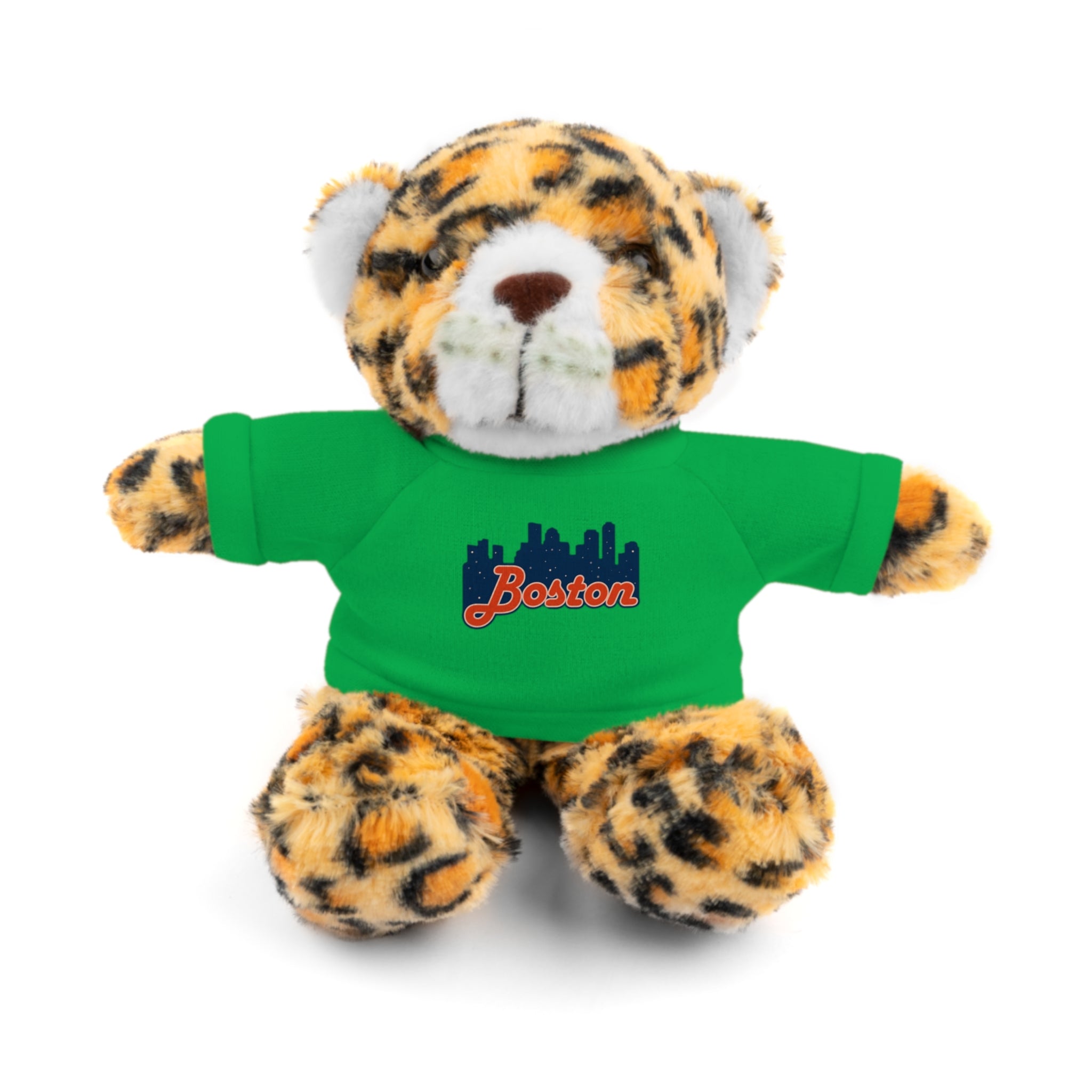 Boston Skyline Teddy Bear with 'Boston' Tee — Plush Souvenir Gift