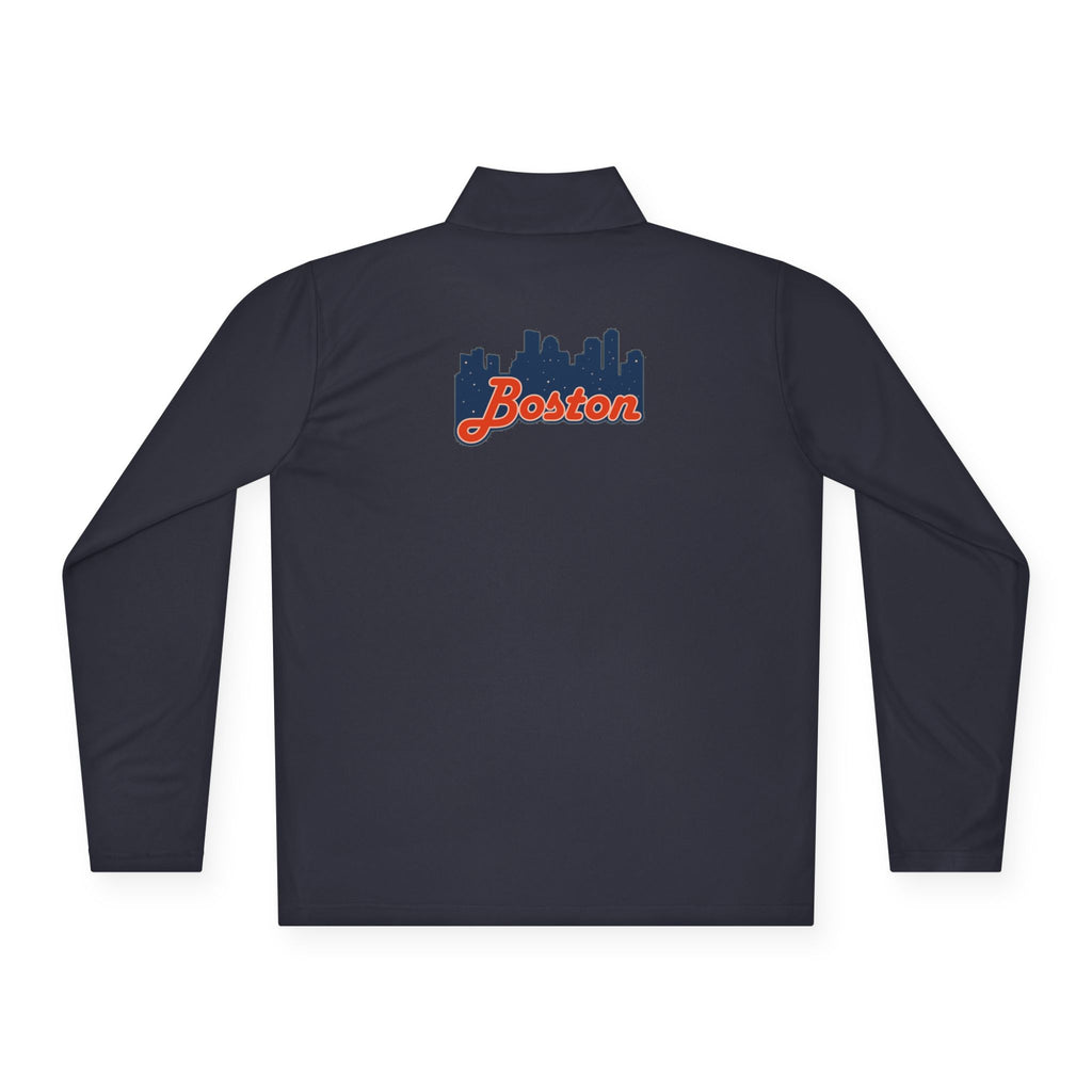 Quarter-Zip Pullover — Boston Skyline Script Logo