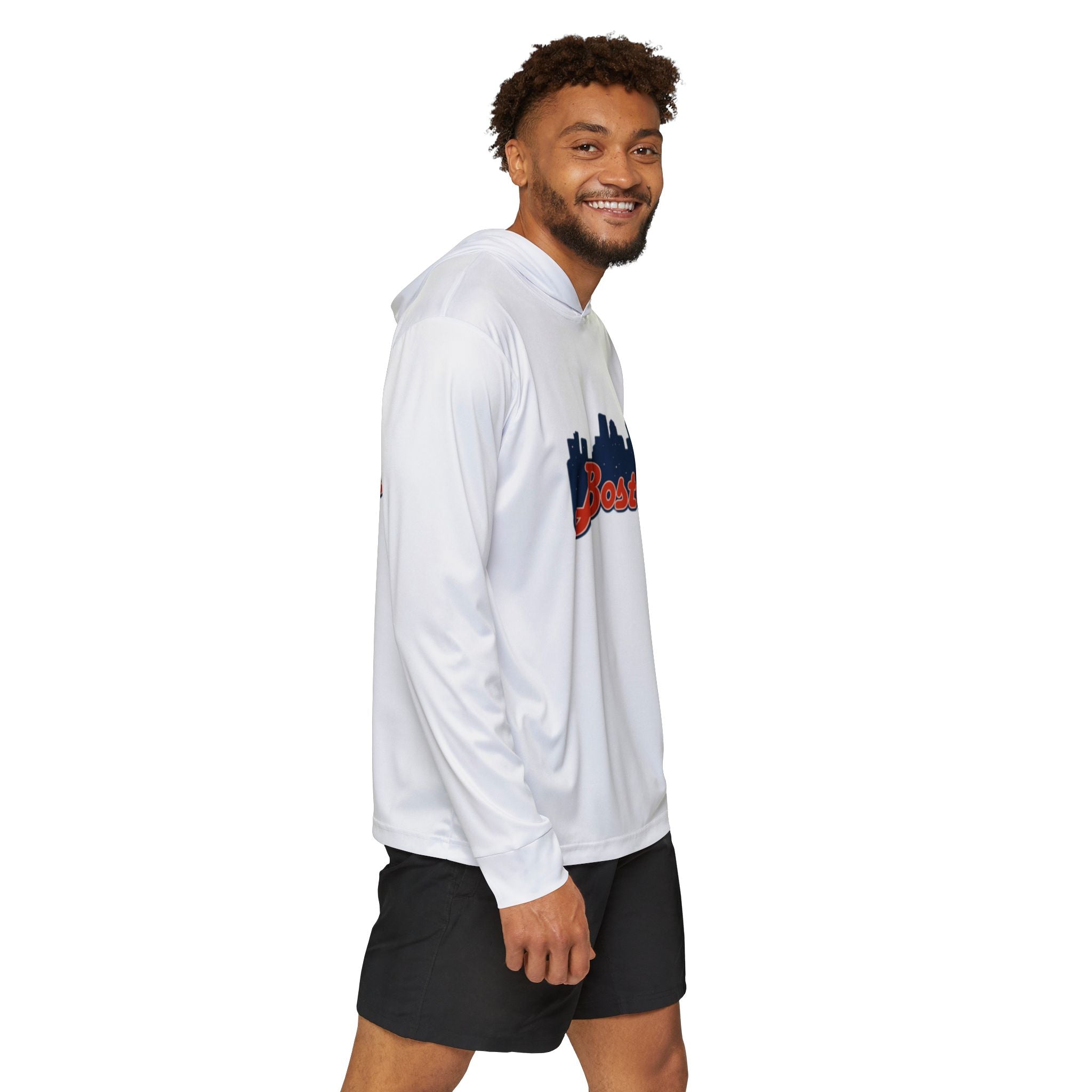 Boston Skyline Hoodie — Men's Sports Warmup Pullover
