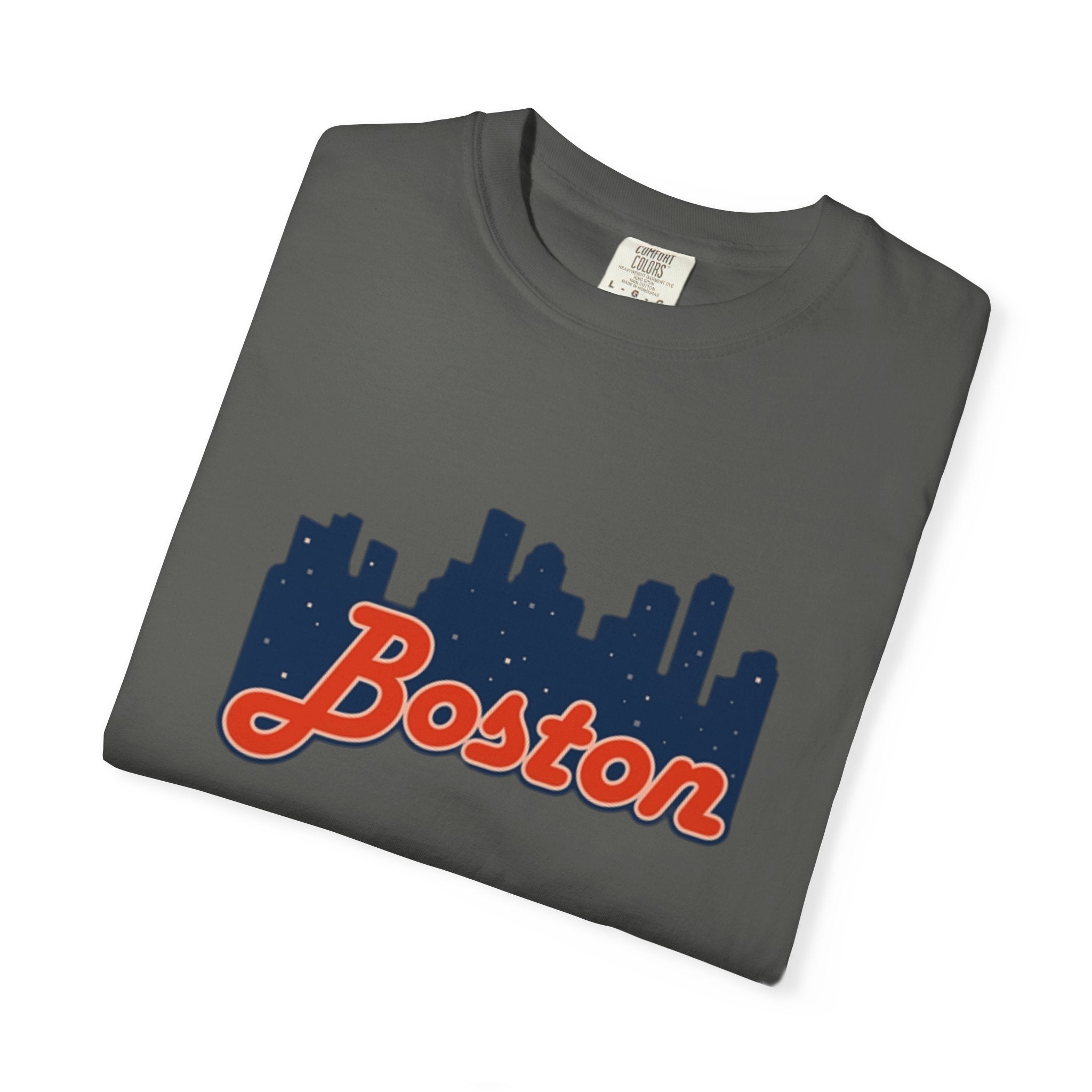 Boston Skyline T-Shirt — Retro Script City Tee