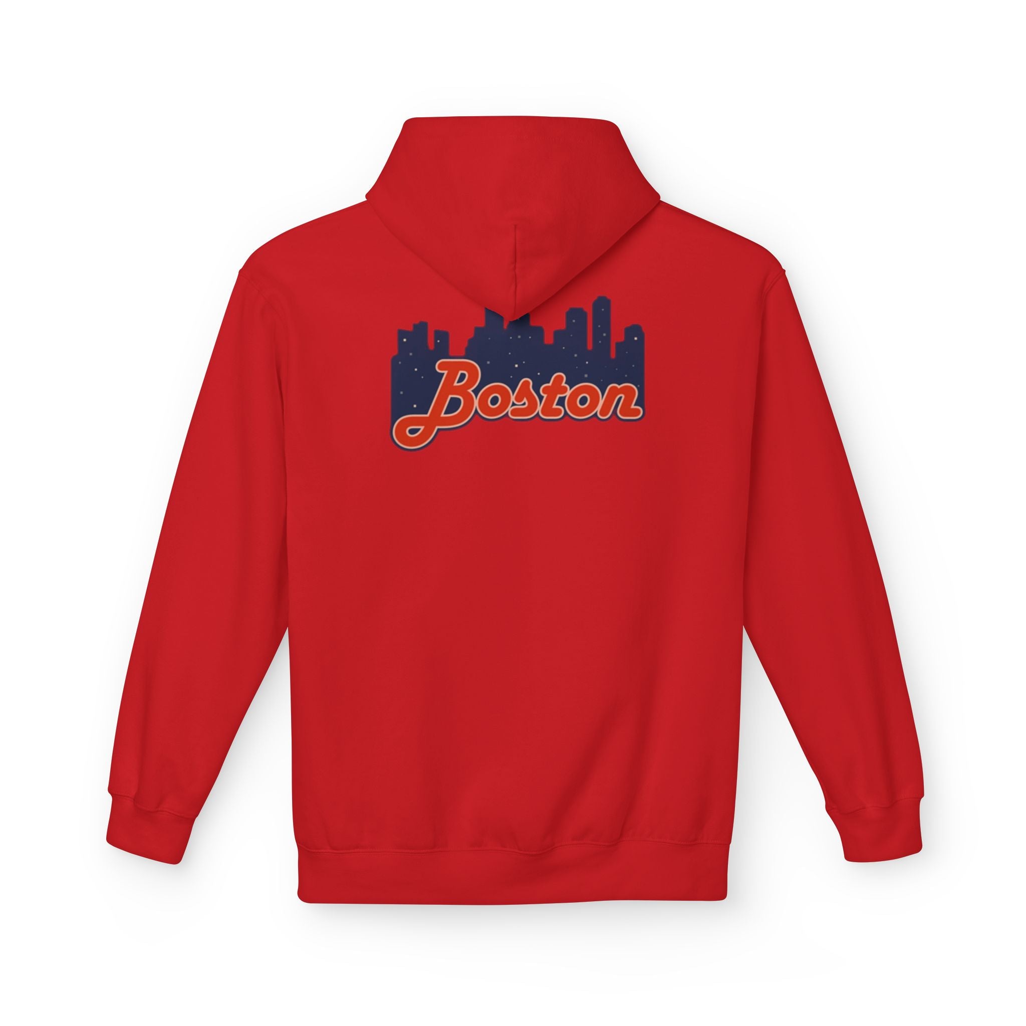 Boston Skyline Hoodie — Retro Script City Skyline Pullover