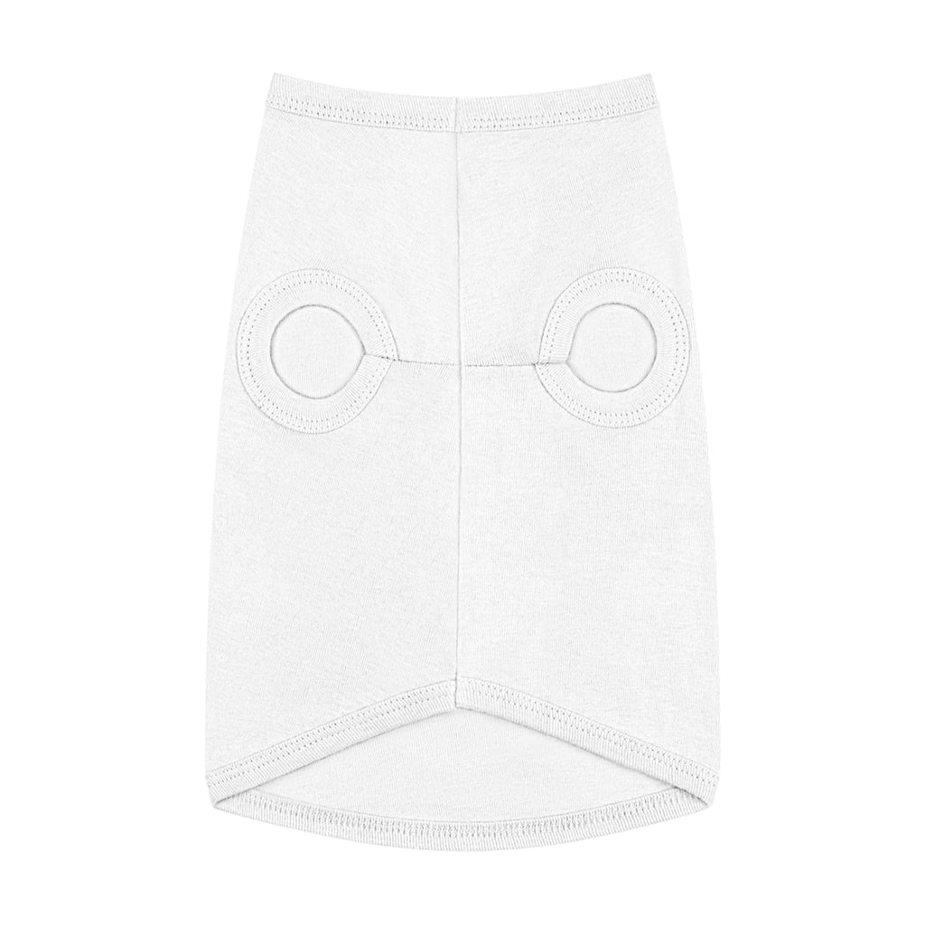 Boston Skyline Pet Tank Top - Navy Dog Shirt with Retro Script