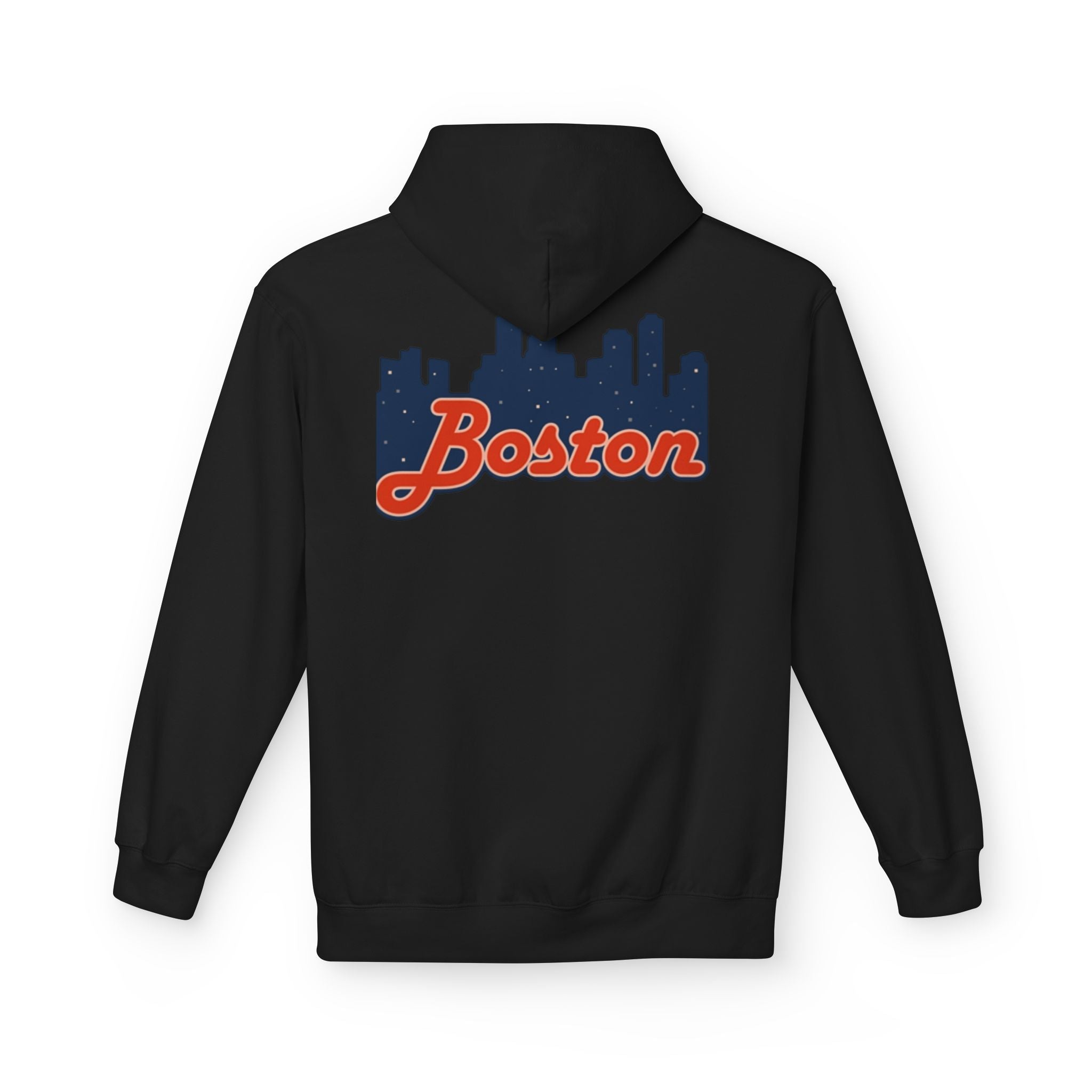Boston Skyline Hoodie – Retro Script City Sweatshirt