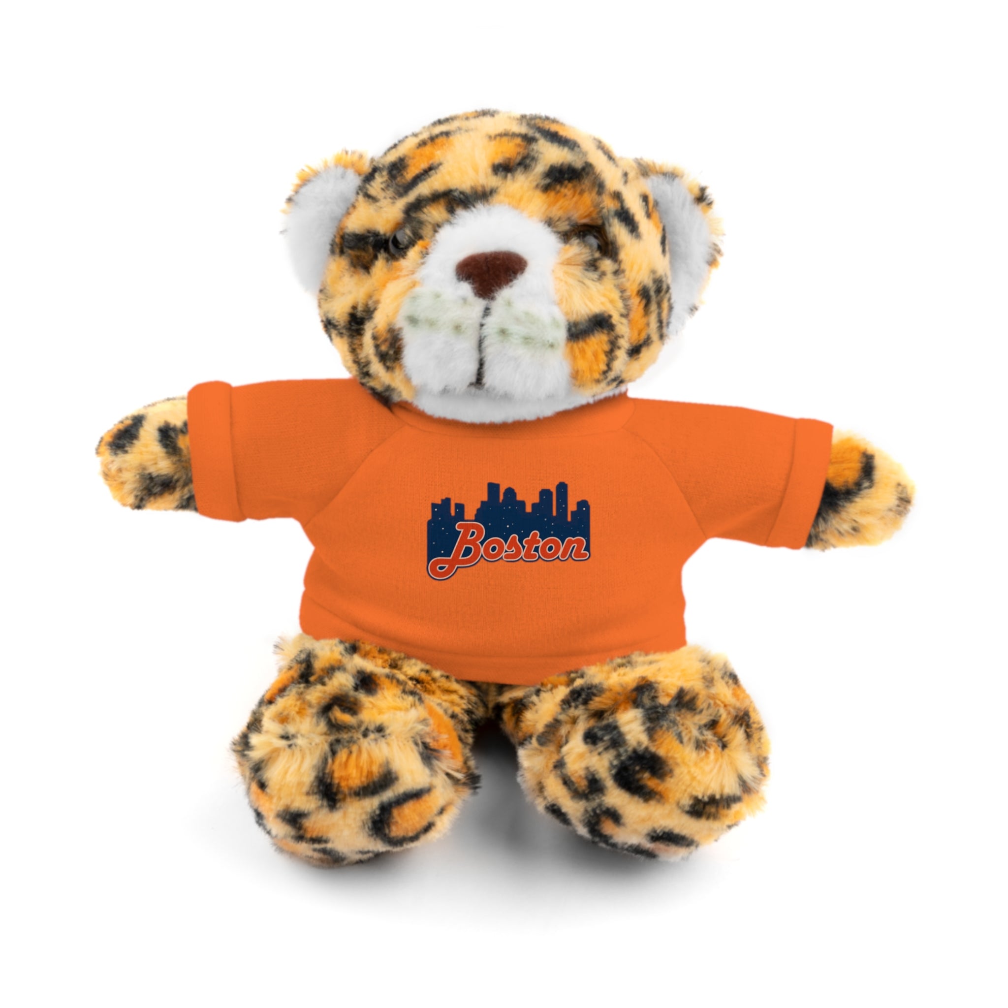 Boston Skyline Teddy Bear with 'Boston' Tee — Plush Souvenir Gift