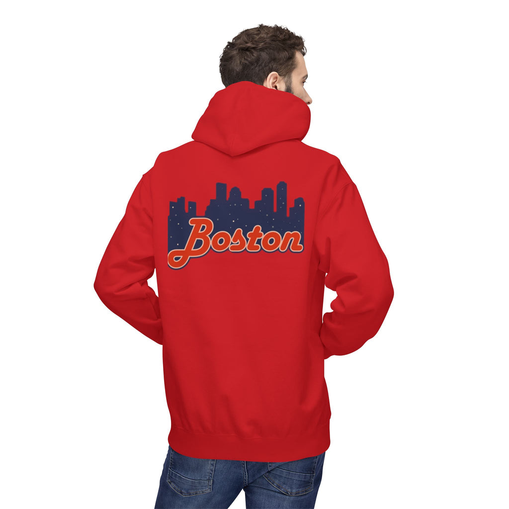 Boston Skyline Hoodie – Retro Script City Sweatshirt