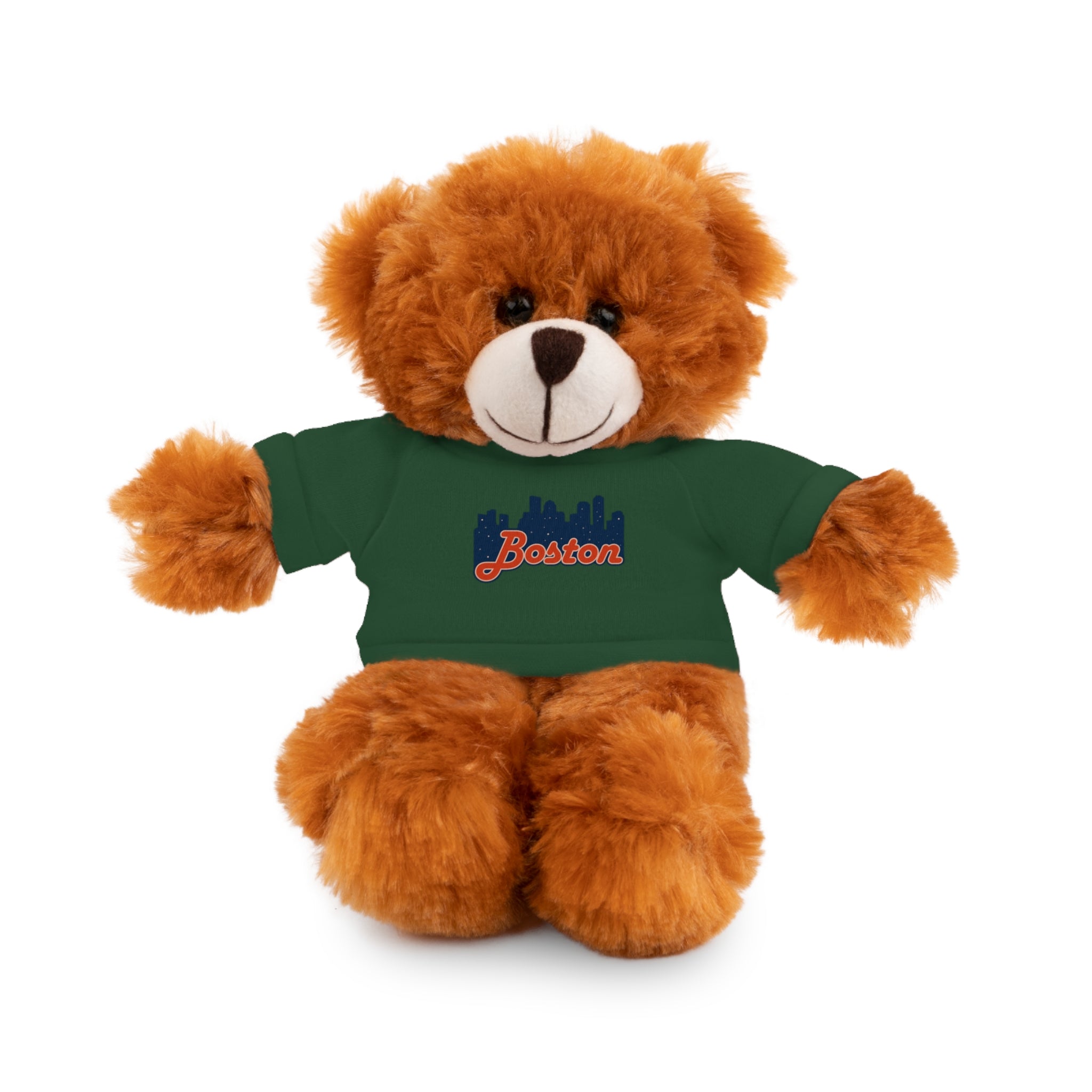 Boston Skyline Teddy Bear with 'Boston' Tee — Plush Souvenir Gift