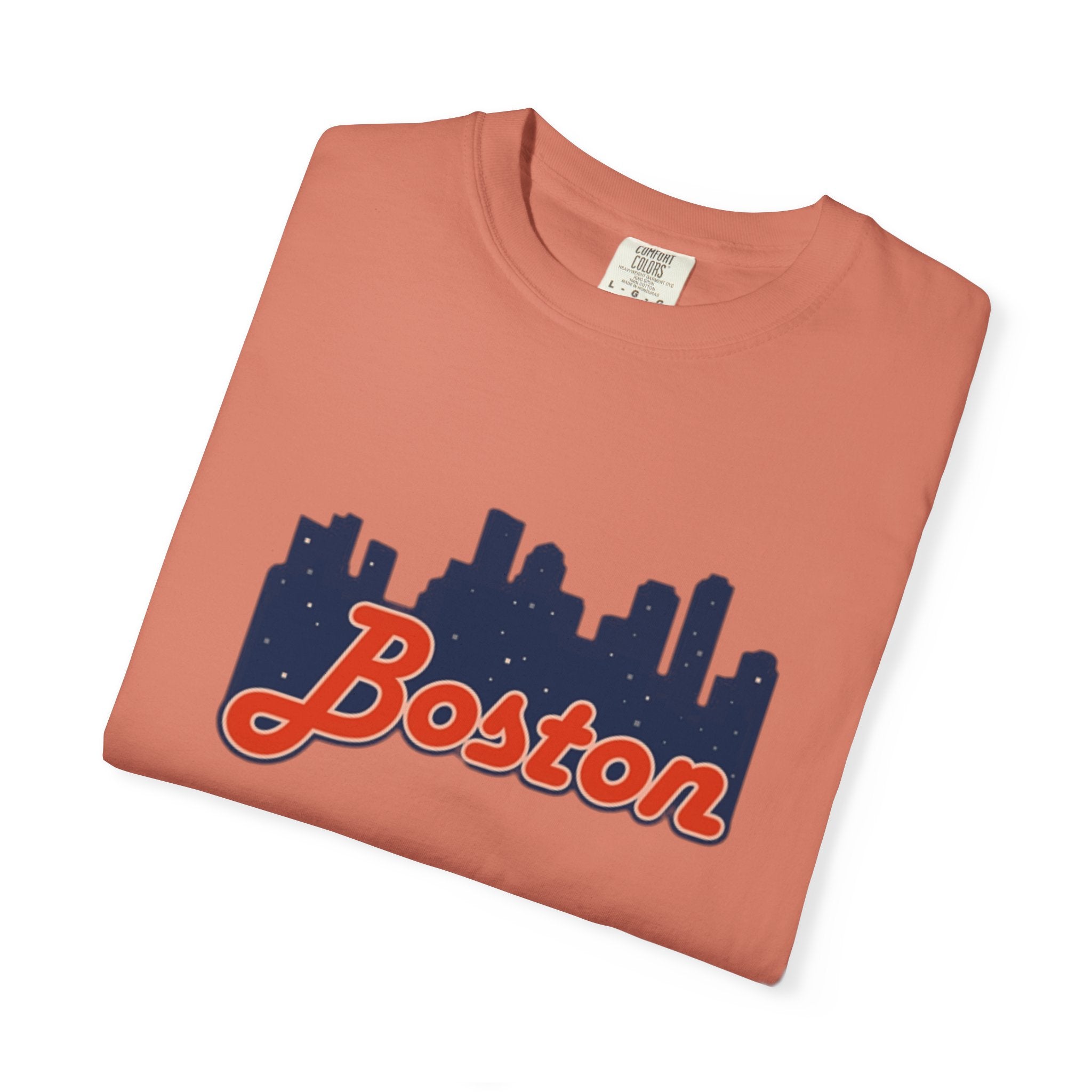 Boston Skyline T-Shirt — Retro Script City Tee