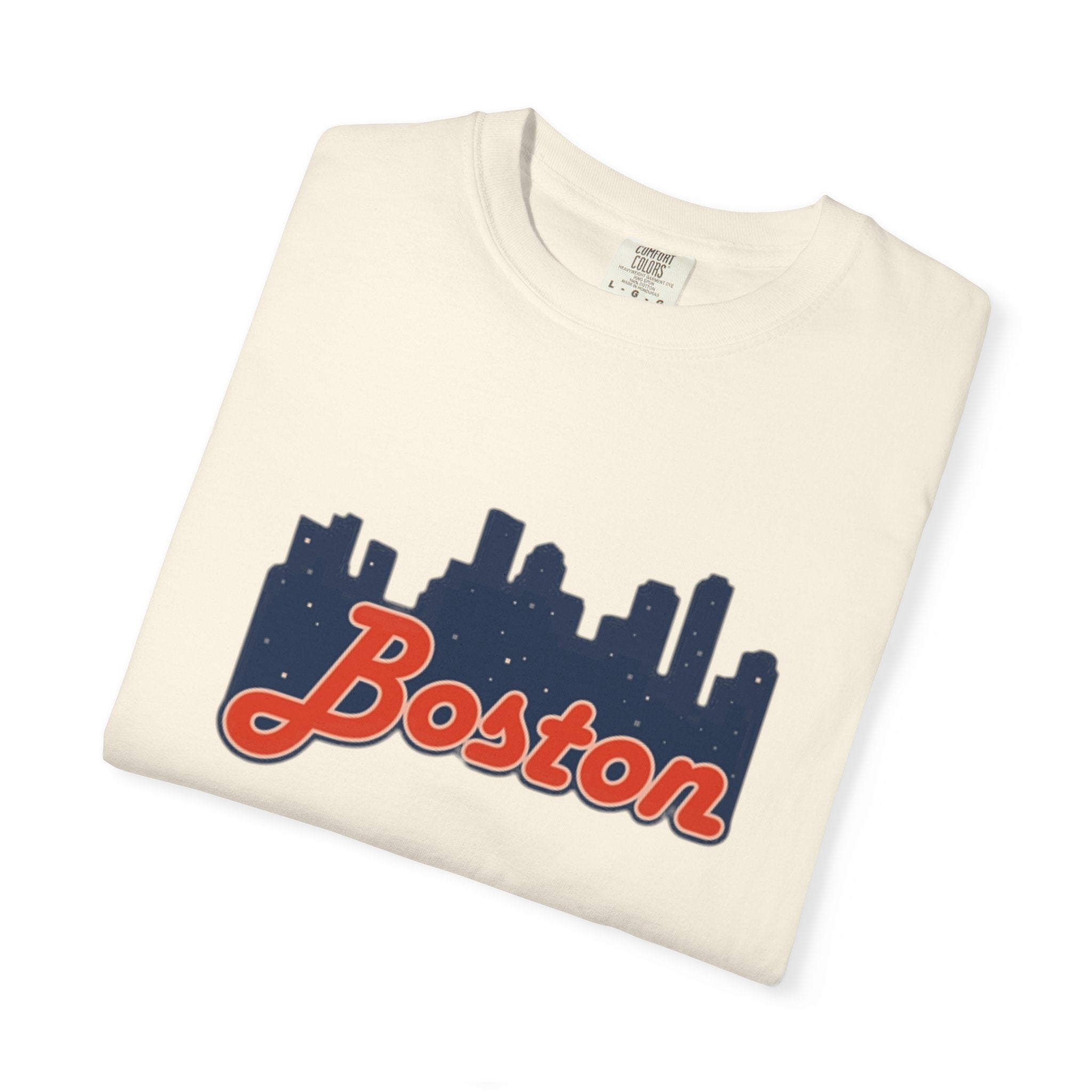 Boston Skyline T-Shirt — Retro Script City Tee