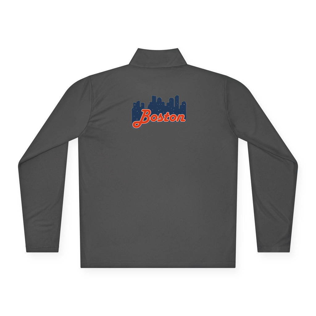 Quarter-Zip Pullover — Boston Skyline Script Logo