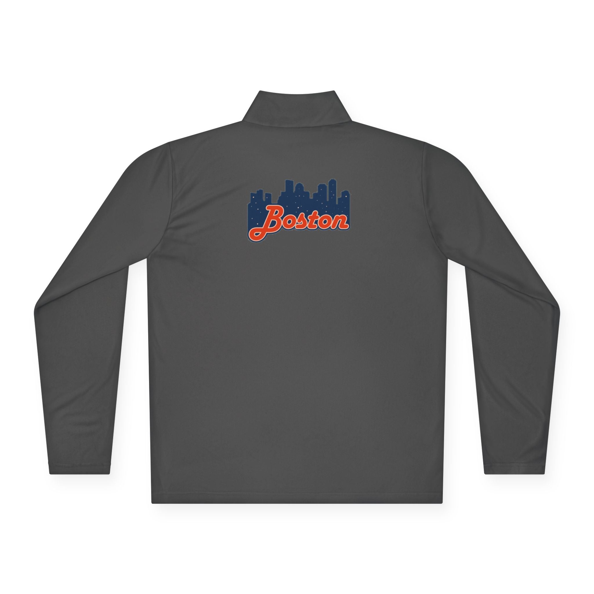 Quarter-Zip Pullover — Boston Skyline Script Logo