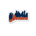 Boston Skyline Die-Cut Magnet – Retro Script City Souvenir