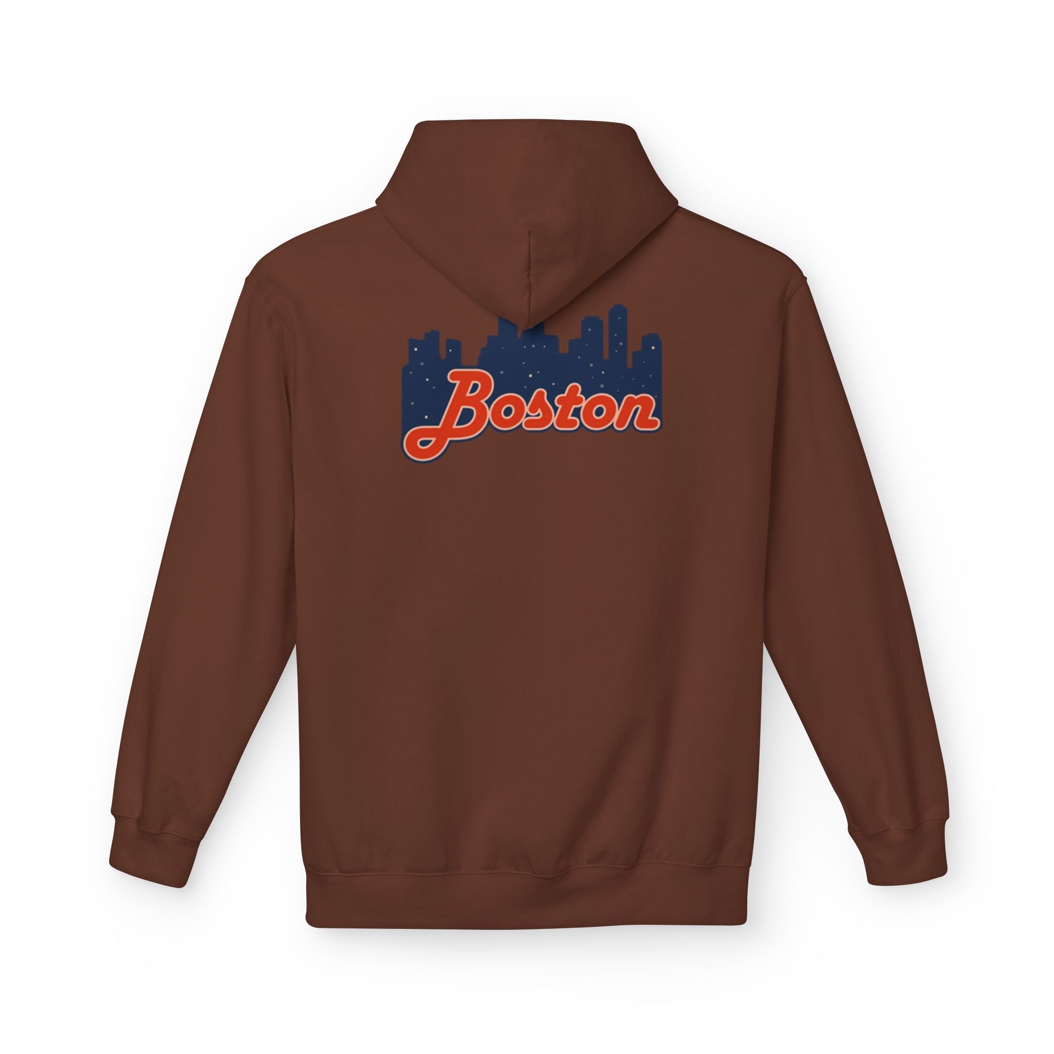 Boston Skyline Hoodie — Retro Script City Skyline Pullover