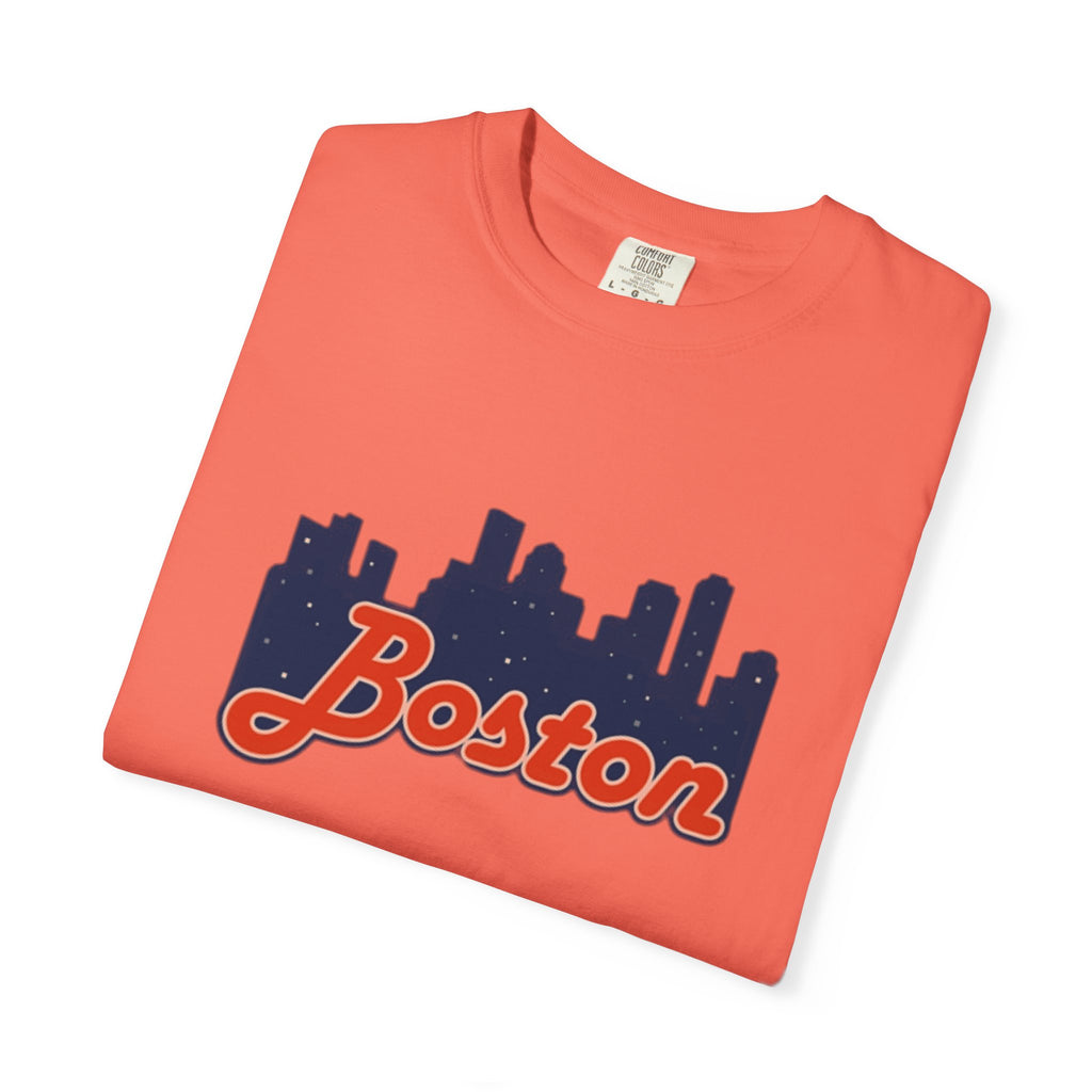 Boston Skyline T-Shirt — Retro Script City Tee