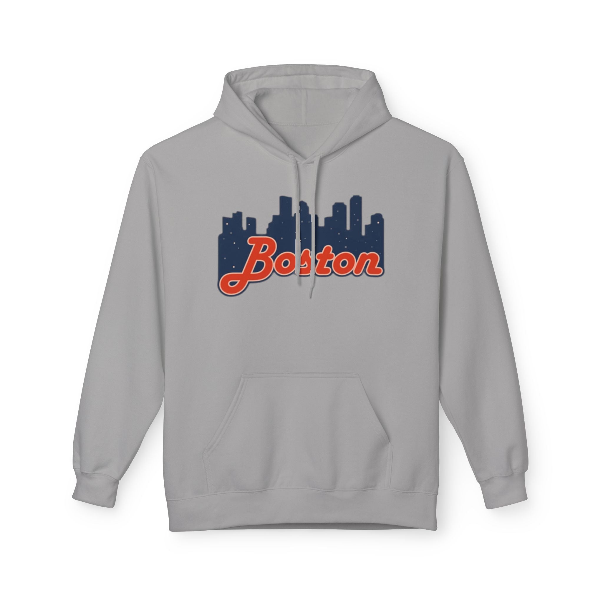 Boston Skyline Hoodie – Retro Script City Sweatshirt