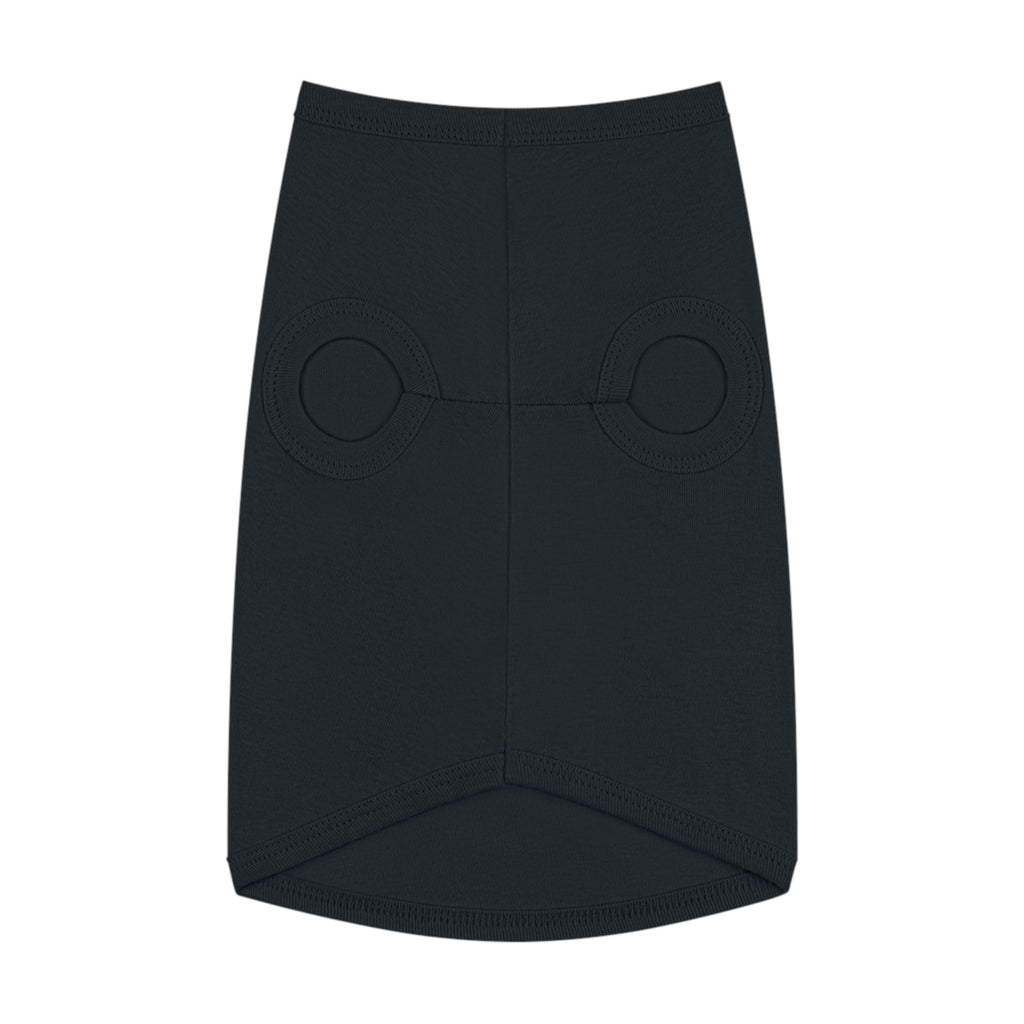 Boston Skyline Pet Tank Top - Navy Dog Shirt with Retro Script